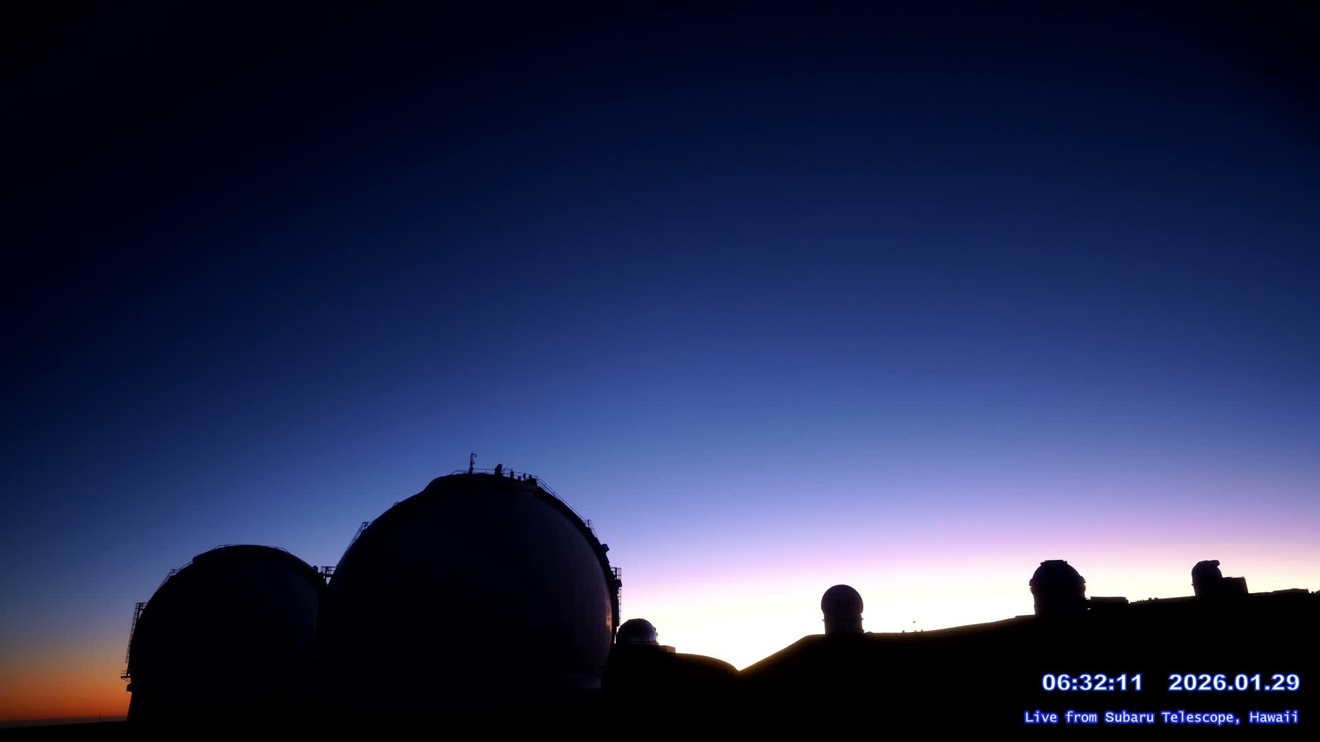 Hawaii , Mauna Kea Volcano & Observatories Center ( Subaru Telescope of  National Astronomical Observatory of Japan)  towards East Live Cam - Mauna Kea Access Road, Hilo,  Big Island, Hawaii, USA