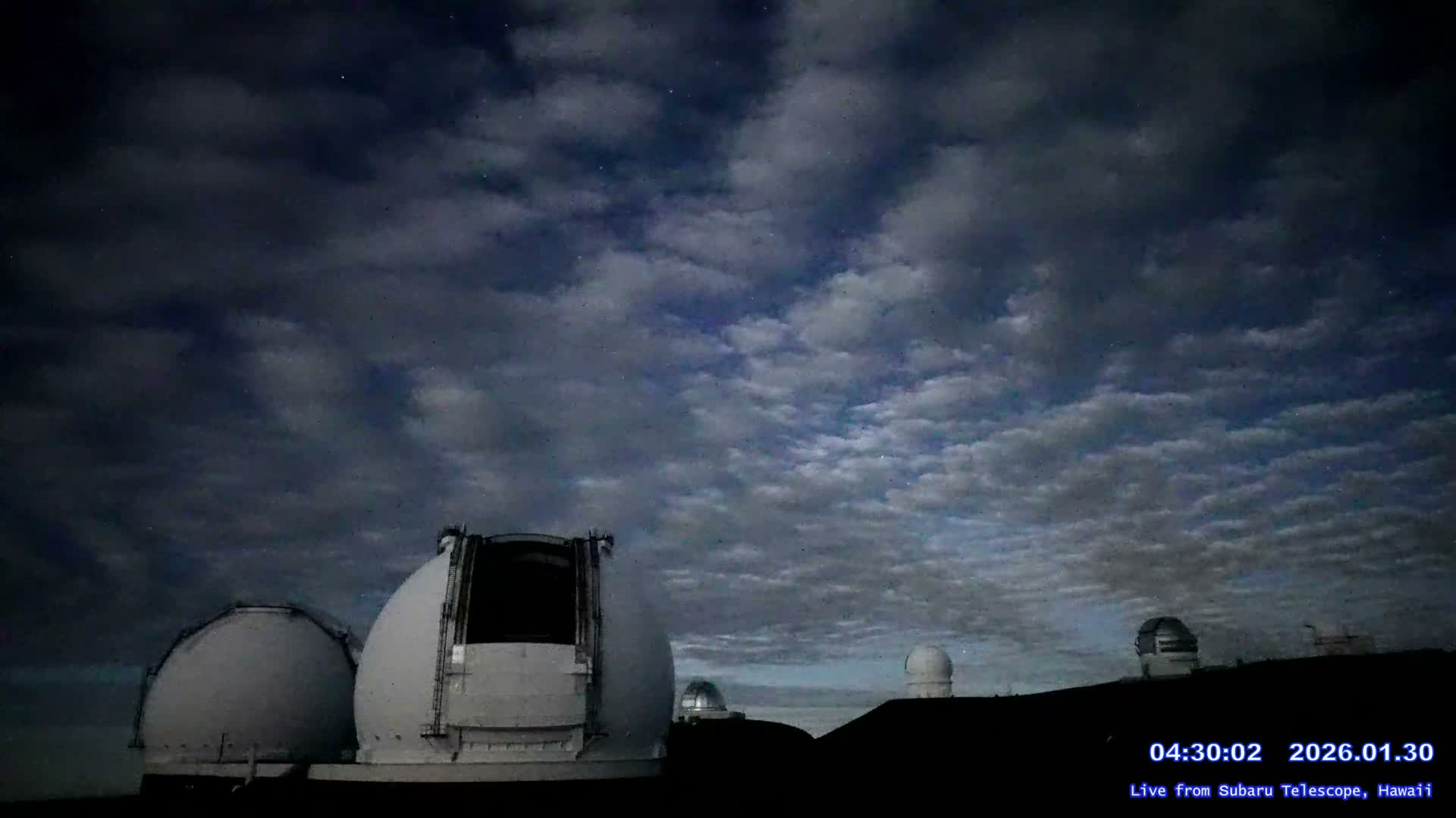 Hawaii , Mauna Kea Volcano & Observatories Center ( Subaru Telescope of  National Astronomical Observatory of Japan)  towards East Live Cam - Mauna Kea Access Road, Hilo,  Big Island, Hawaii, USA