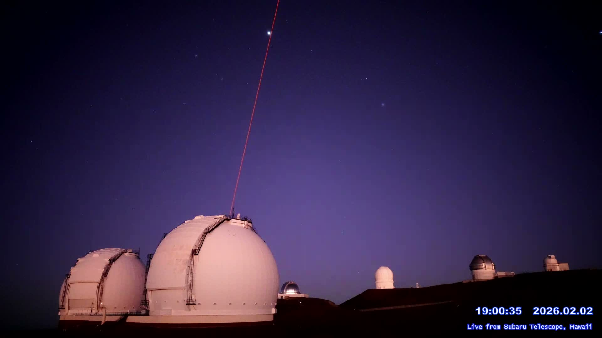 Hawaii , Mauna Kea Volcano & Observatories Center ( Subaru Telescope of  National Astronomical Observatory of Japan)  towards East Live Cam - Mauna Kea Access Road, Hilo,  Big Island, Hawaii, USA
