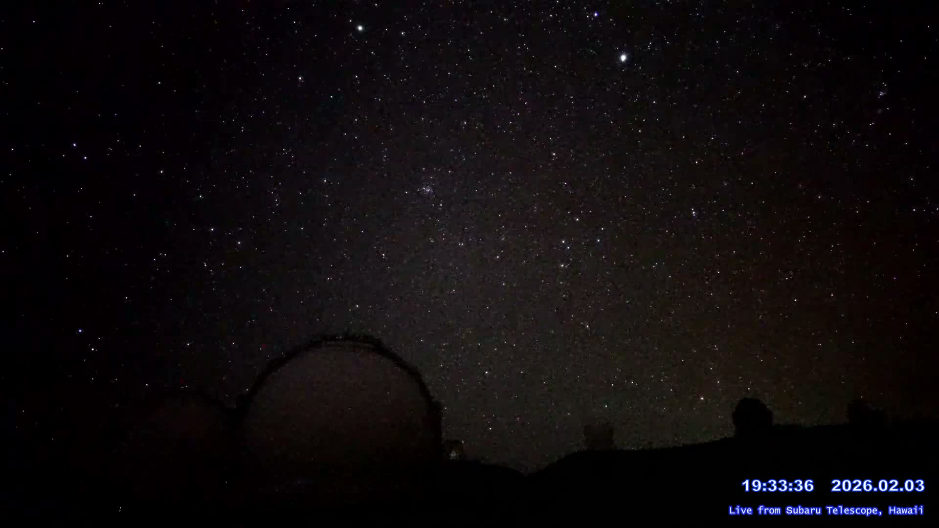 Hawaii , Mauna Kea Volcano & Observatories Center ( Subaru Telescope of  National Astronomical Observatory of Japan)  towards East Live Cam - Mauna Kea Access Road, Hilo,  Big Island, Hawaii, USA