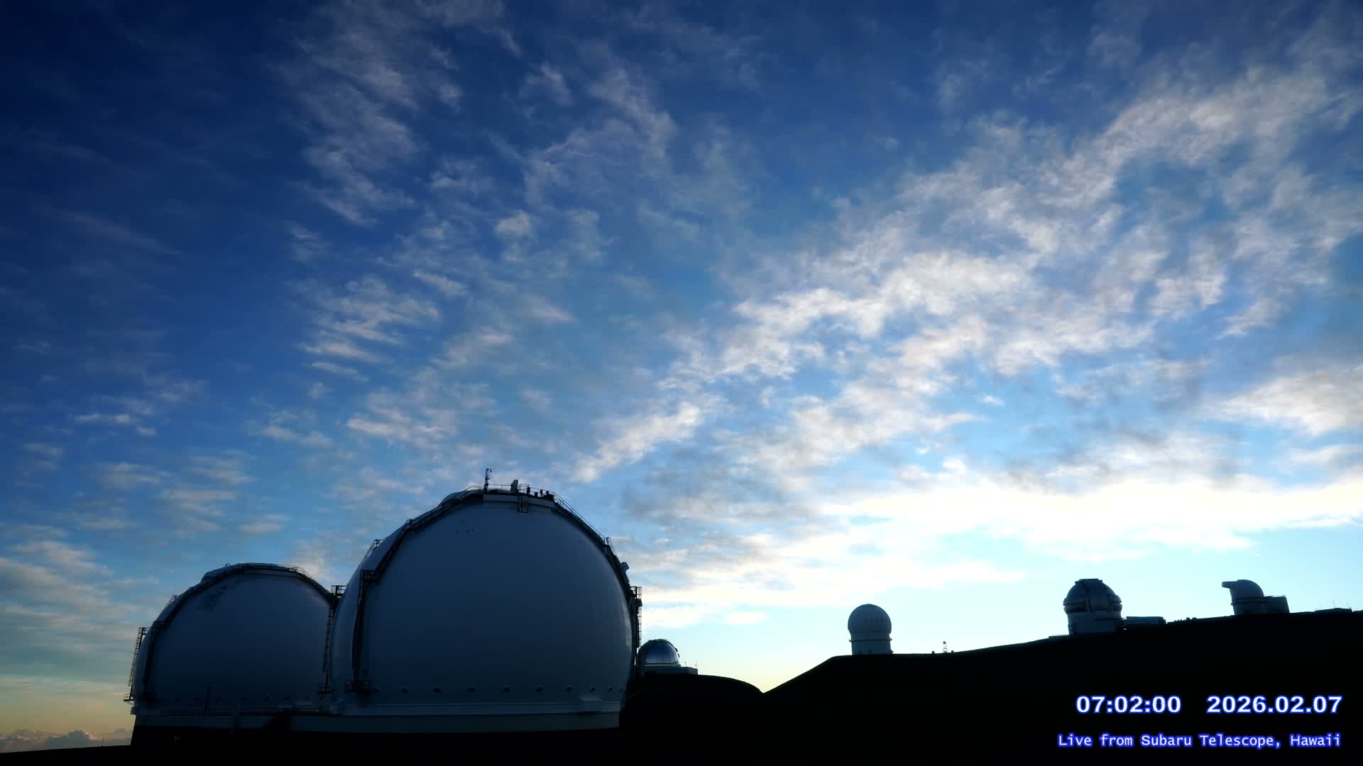 Hawaii , Mauna Kea Volcano & Observatories Center ( Subaru Telescope of  National Astronomical Observatory of Japan)  towards East Live Cam - Mauna Kea Access Road, Hilo,  Big Island, Hawaii, USA