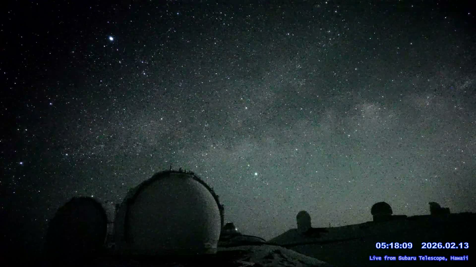 Hawaii , Mauna Kea Volcano & Observatories Center ( Subaru Telescope of  National Astronomical Observatory of Japan)  towards East Live Cam - Mauna Kea Access Road, Hilo,  Big Island, Hawaii, USA