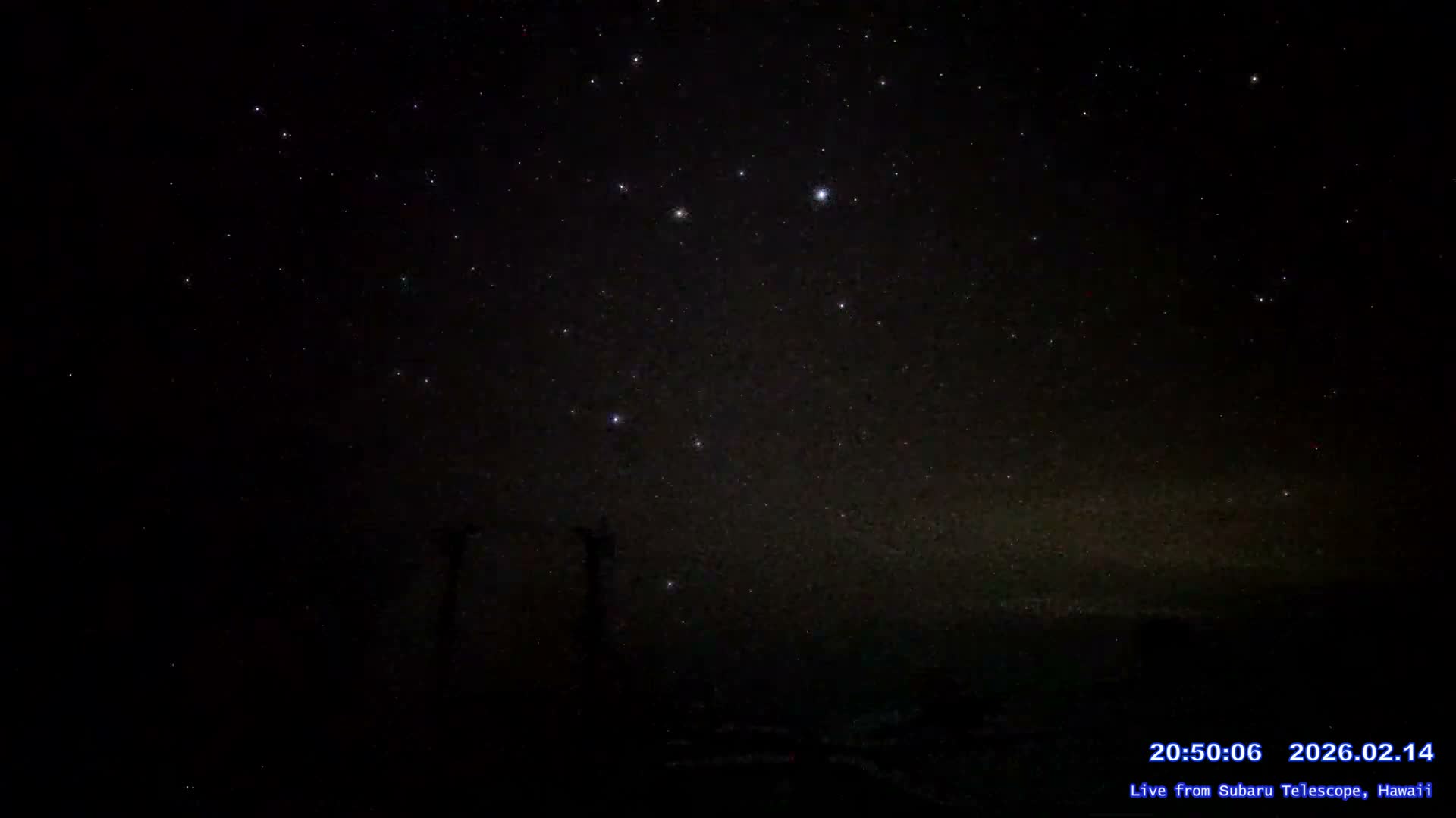 Hawaii , Mauna Kea Volcano & Observatories Center ( Subaru Telescope of  National Astronomical Observatory of Japan)  towards East Live Cam - Mauna Kea Access Road, Hilo,  Big Island, Hawaii, USA