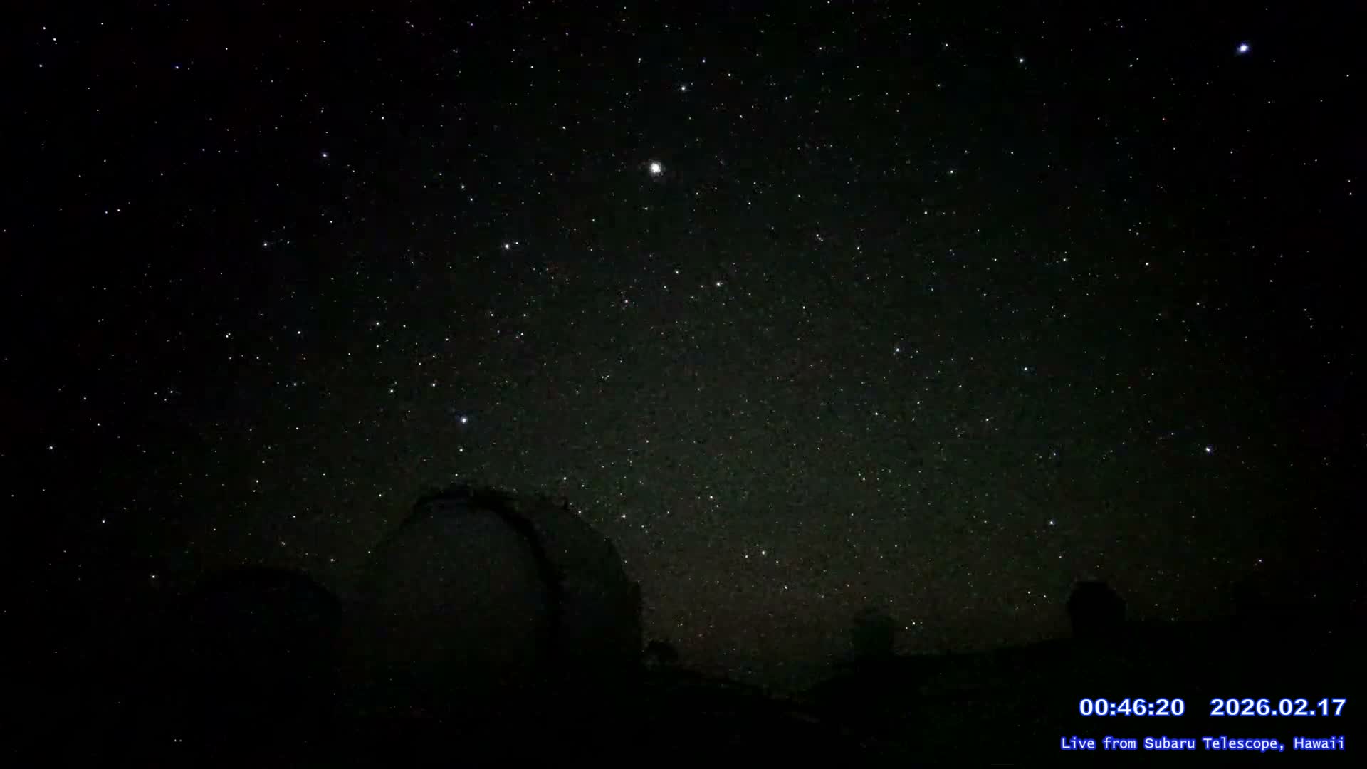 Hawaii , Mauna Kea Volcano & Observatories Center ( Subaru Telescope of  National Astronomical Observatory of Japan)  towards East Live Cam - Mauna Kea Access Road, Hilo,  Big Island, Hawaii, USA