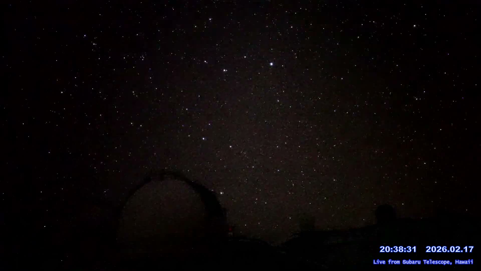Hawaii , Mauna Kea Volcano & Observatories Center ( Subaru Telescope of  National Astronomical Observatory of Japan)  towards East Live Cam - Mauna Kea Access Road, Hilo,  Big Island, Hawaii, USA