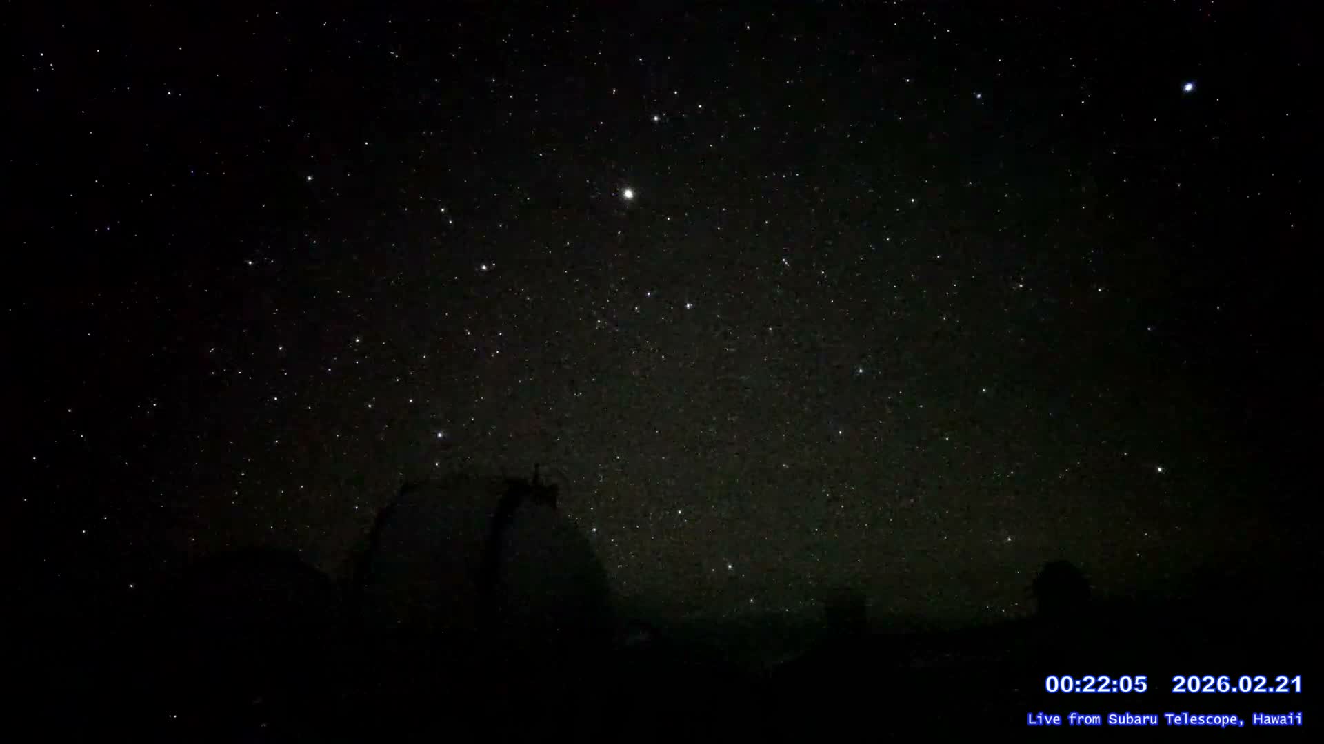 Hawaii , Mauna Kea Volcano & Observatories Center ( Subaru Telescope of  National Astronomical Observatory of Japan)  towards East Live Cam - Mauna Kea Access Road, Hilo,  Big Island, Hawaii, USA