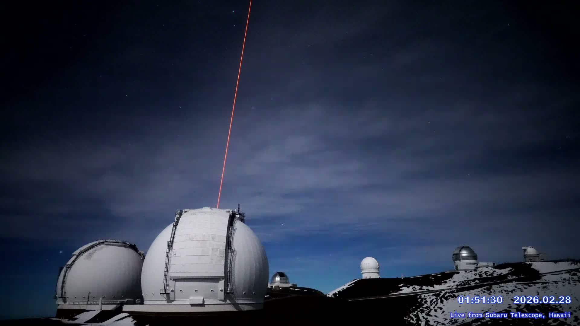 Hawaii , Mauna Kea Volcano & Observatories Center ( Subaru Telescope of  National Astronomical Observatory of Japan)  towards East Live Cam - Mauna Kea Access Road, Hilo,  Big Island, Hawaii, USA