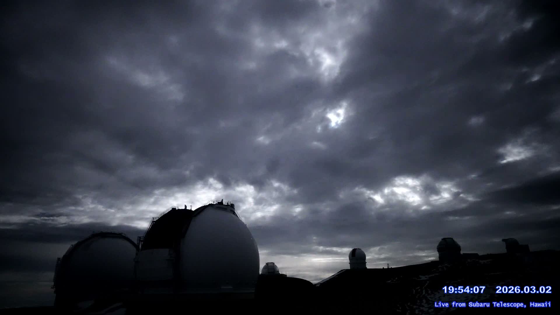 Hawaii , Mauna Kea Volcano & Observatories Center ( Subaru Telescope of  National Astronomical Observatory of Japan)  towards East Live Cam - Mauna Kea Access Road, Hilo,  Big Island, Hawaii, USA
