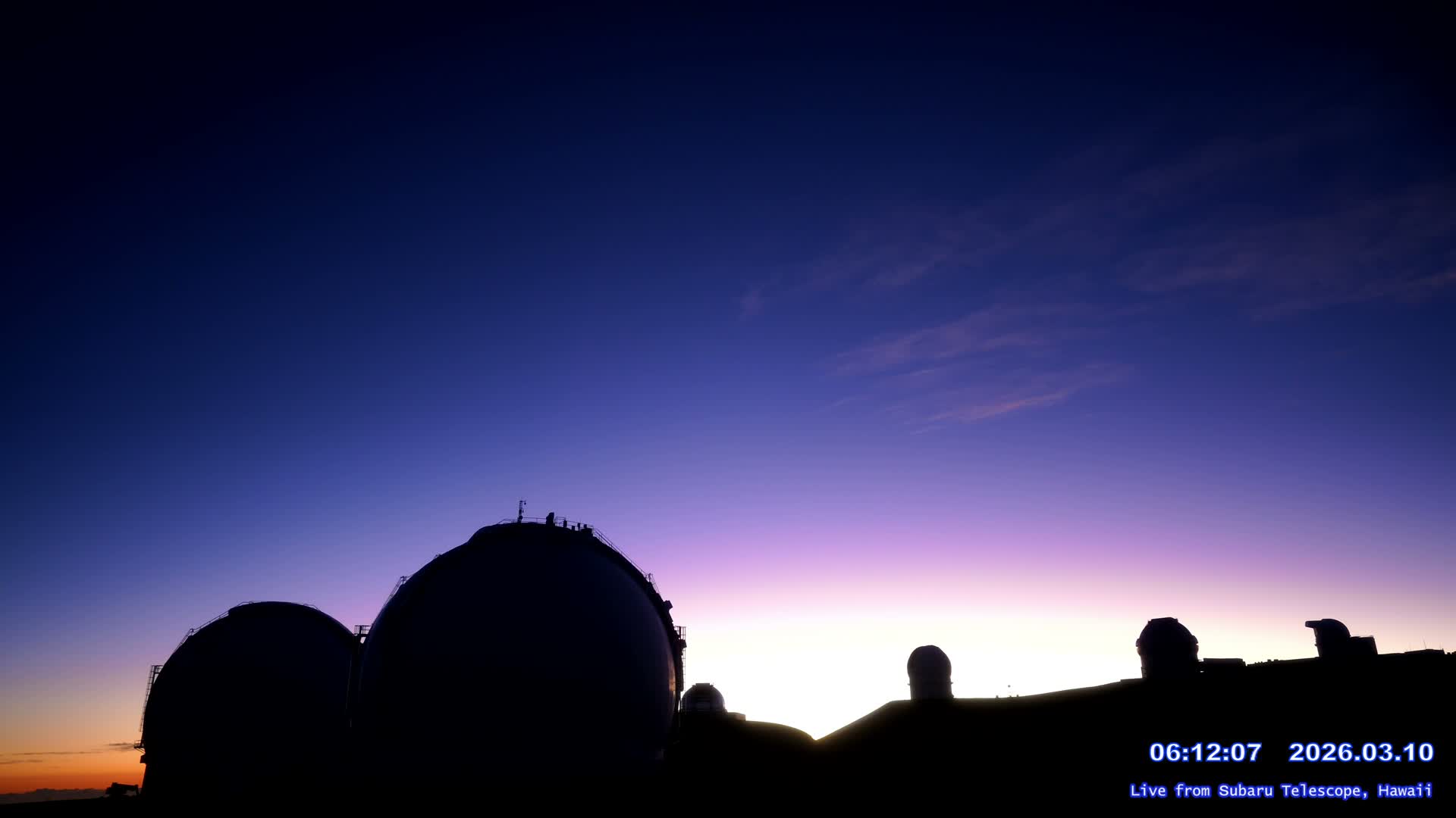 Hawaii , Mauna Kea Volcano & Observatories Center ( Subaru Telescope of  National Astronomical Observatory of Japan)  towards East Live Cam - Mauna Kea Access Road, Hilo,  Big Island, Hawaii, USA