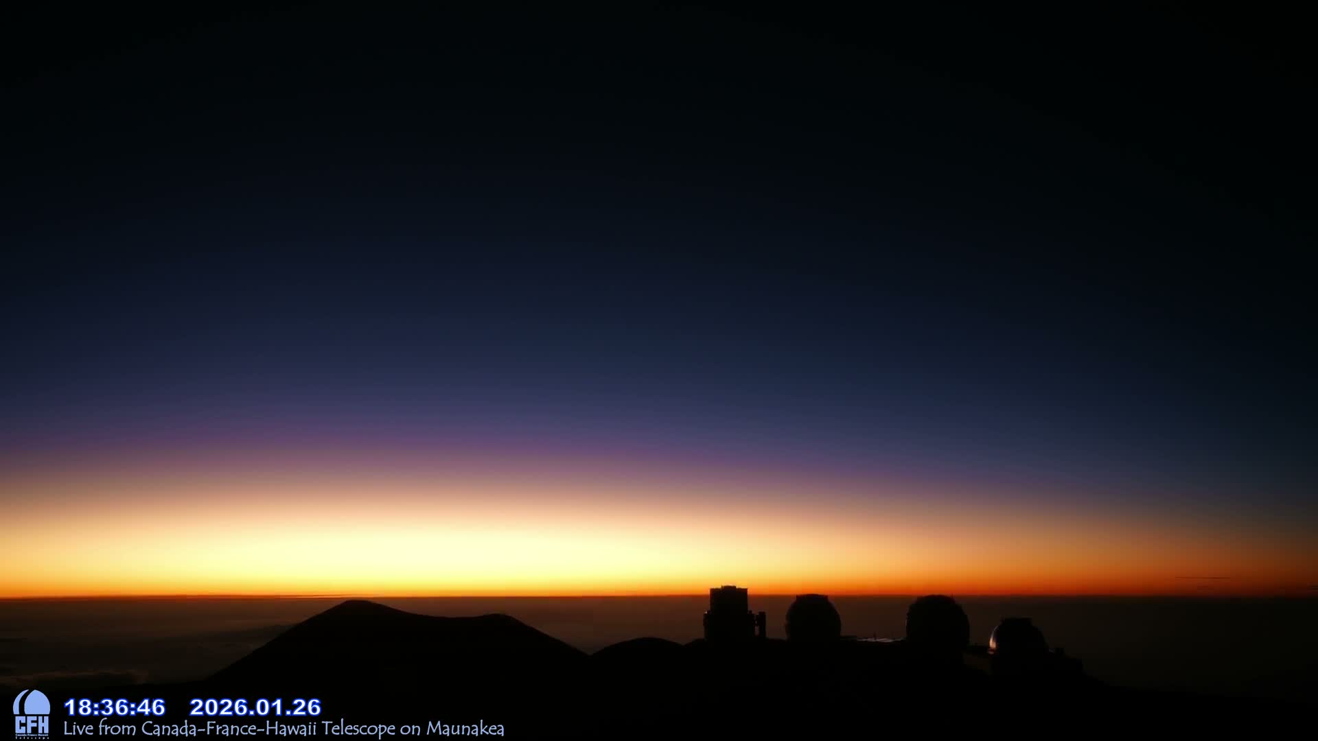 Hawaii , Mauna Kea Volcano & Observatories Center  towards West Live Cam - Mauna Kea Access Road, Hilo, Big Island, Hawaii, USA