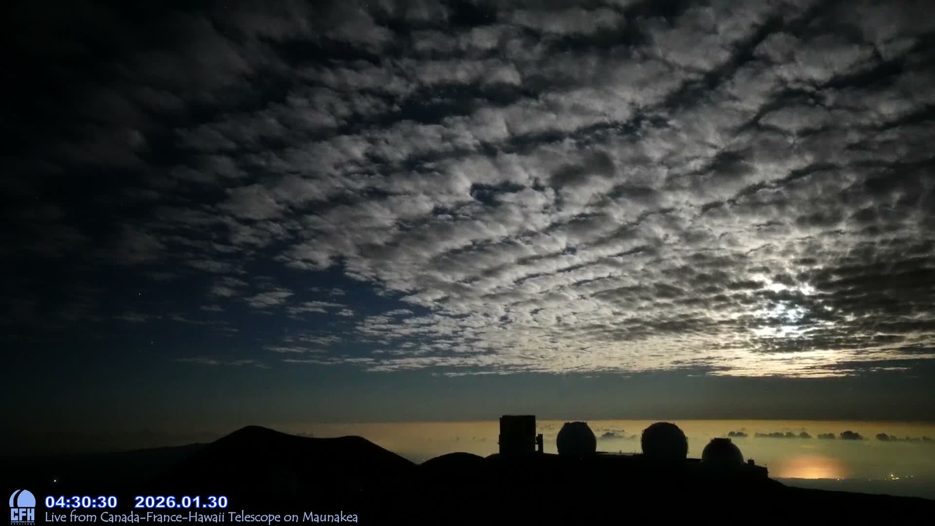 Hawaii , Mauna Kea Volcano & Observatories Center  towards West Live Cam - Mauna Kea Access Road, Hilo, Big Island, Hawaii, USA