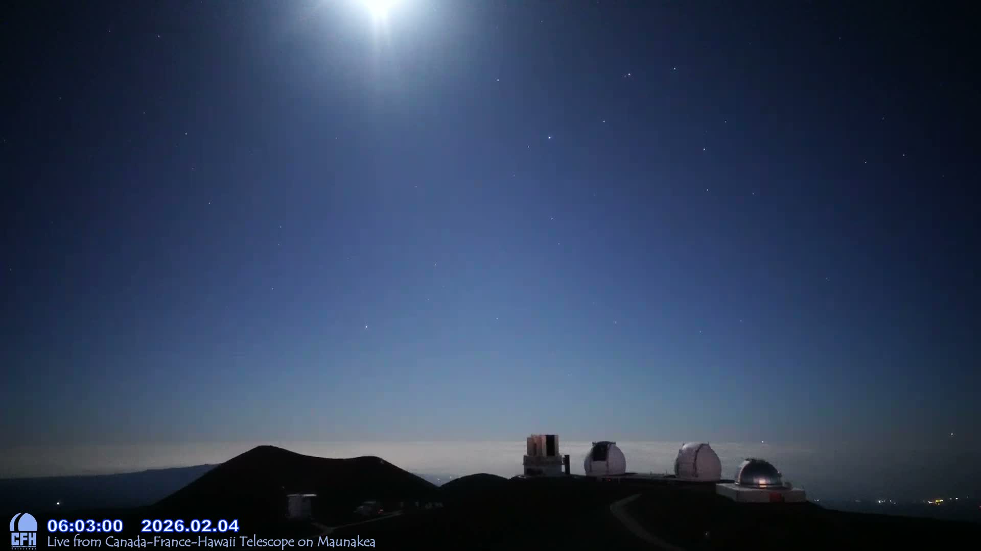 Hawaii , Mauna Kea Volcano & Observatories Center  towards West Live Cam - Mauna Kea Access Road, Hilo, Big Island, Hawaii, USA
