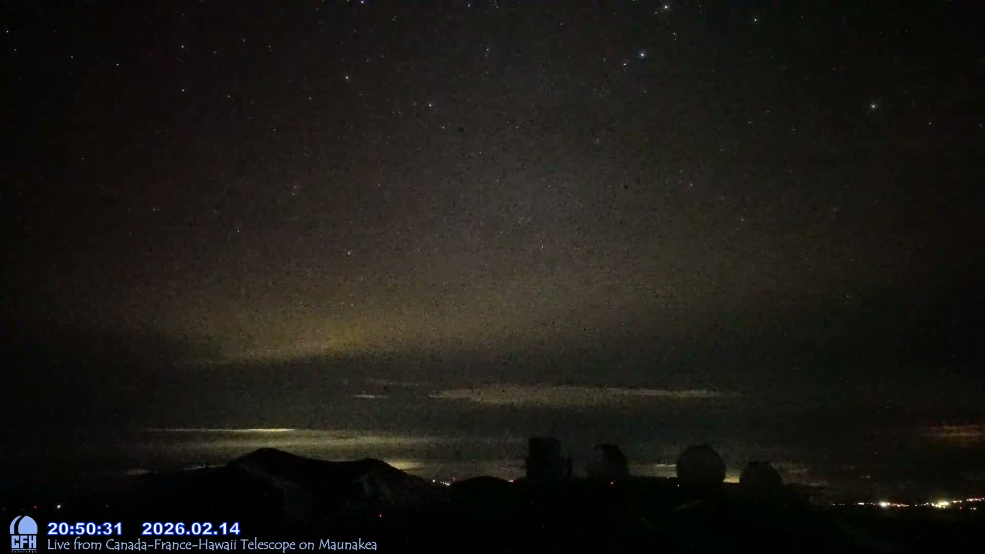 Hawaii , Mauna Kea Volcano & Observatories Center  towards West Live Cam - Mauna Kea Access Road, Hilo, Big Island, Hawaii, USA