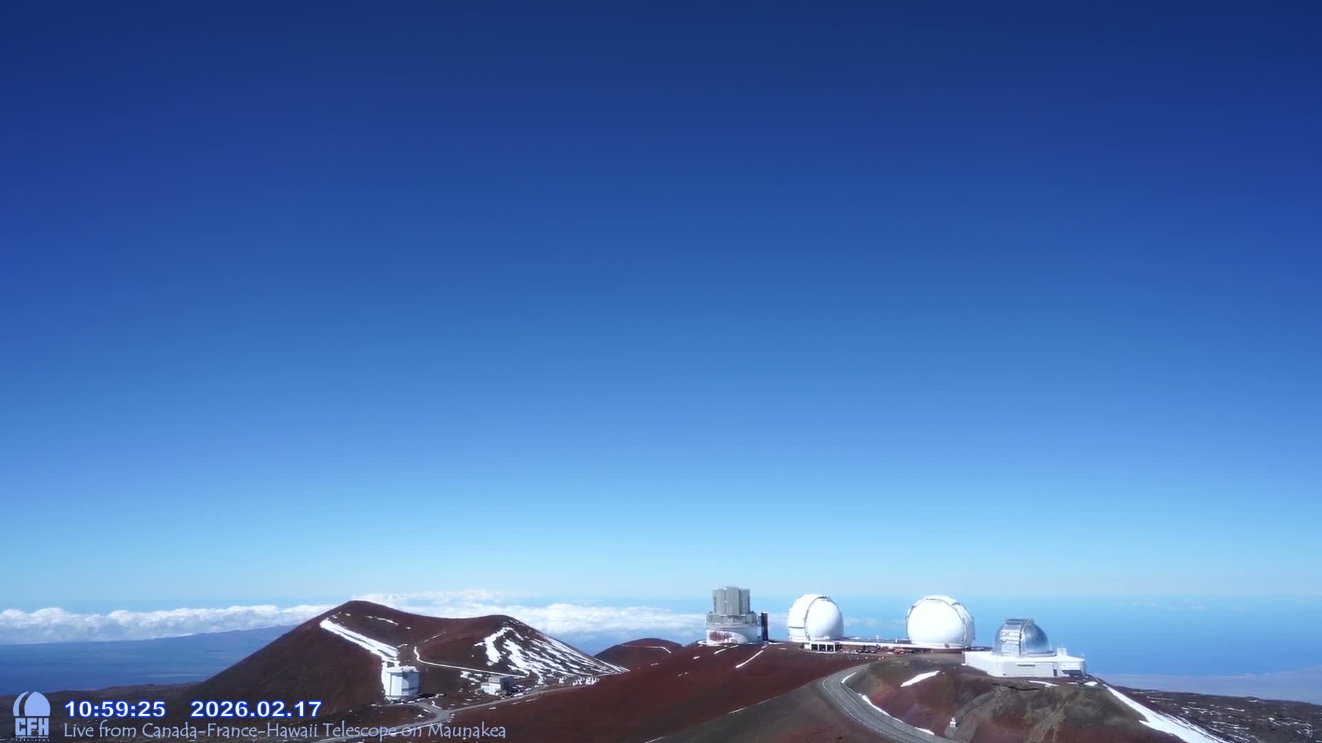 Hawaii , Mauna Kea Volcano & Observatories Center  towards West Live Cam - Mauna Kea Access Road, Hilo, Big Island, Hawaii, USA