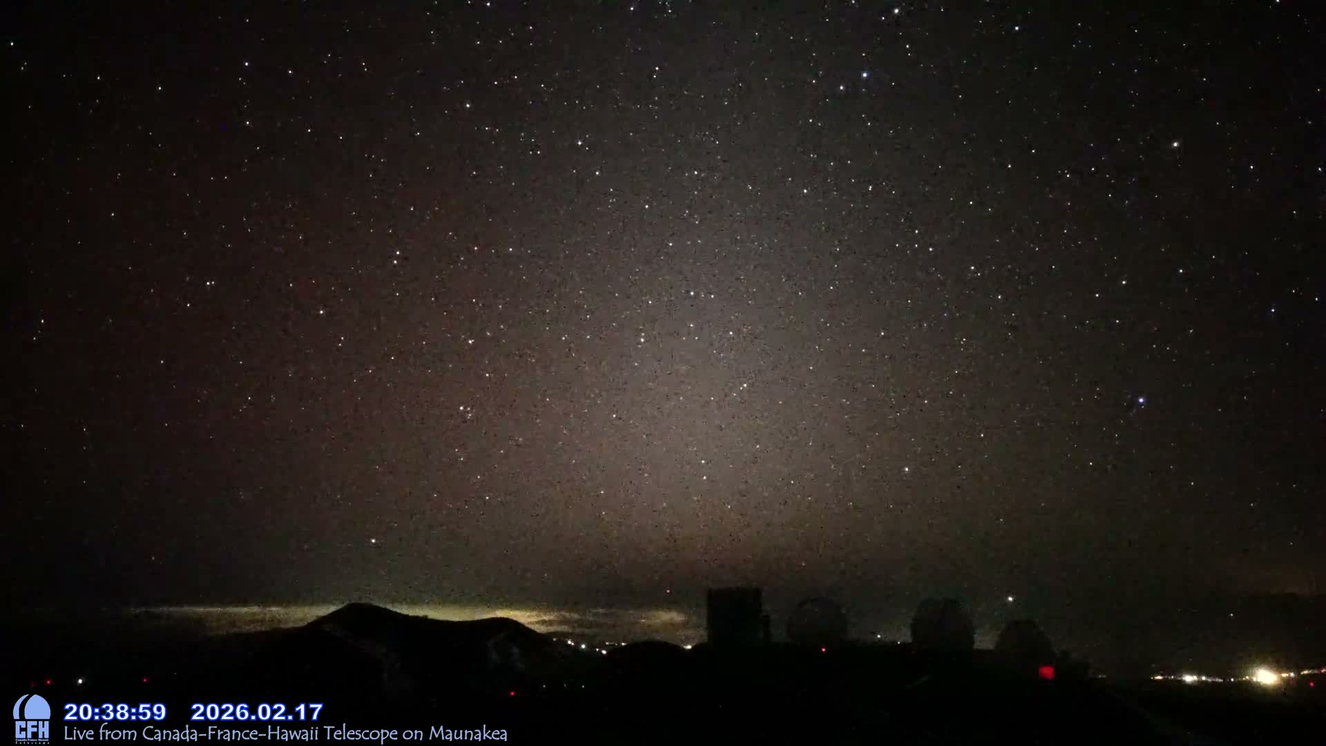 Hawaii , Mauna Kea Volcano & Observatories Center  towards West Live Cam - Mauna Kea Access Road, Hilo, Big Island, Hawaii, USA