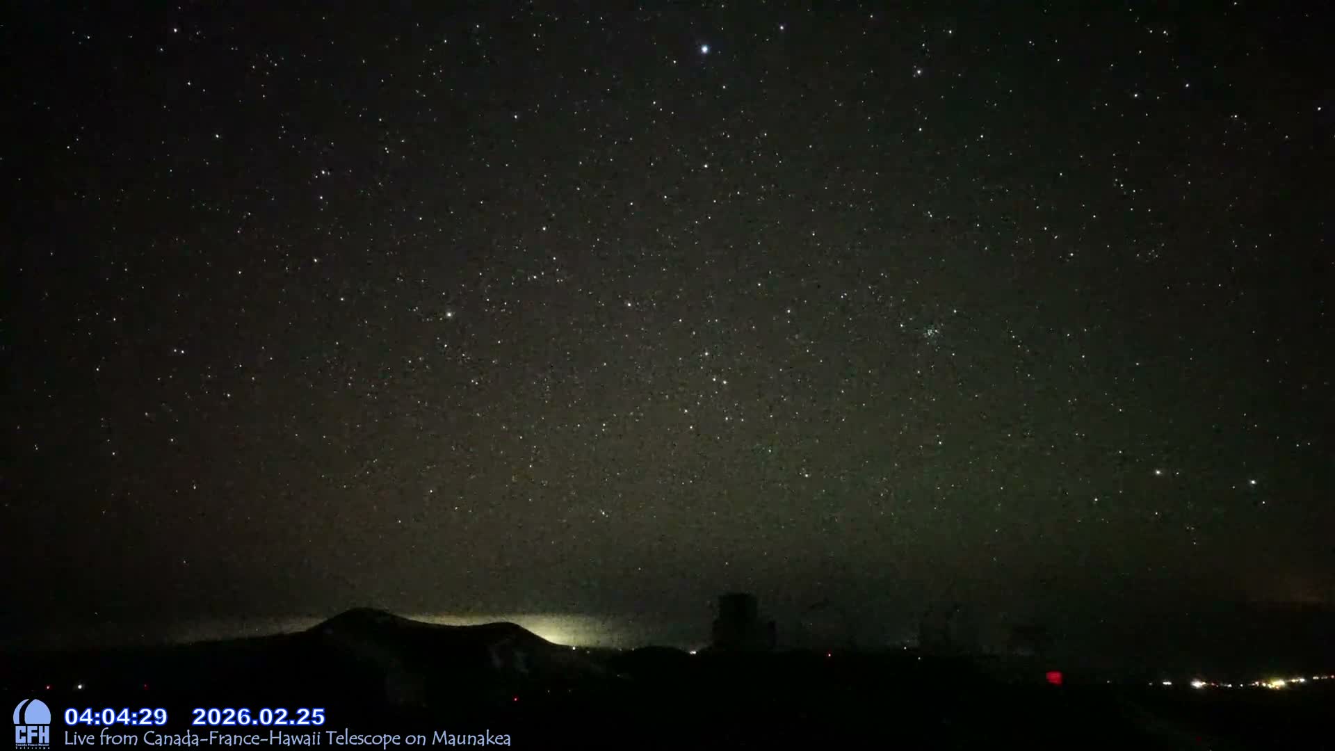 Hawaii , Mauna Kea Volcano & Observatories Center  towards West Live Cam - Mauna Kea Access Road, Hilo, Big Island, Hawaii, USA