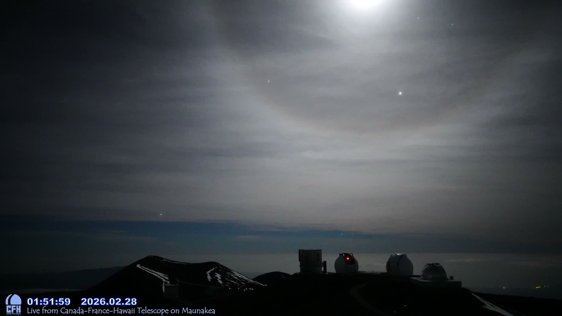 Hawaii , Mauna Kea Volcano & Observatories Center  towards West Live Cam - Mauna Kea Access Road, Hilo, Big Island, Hawaii, USA