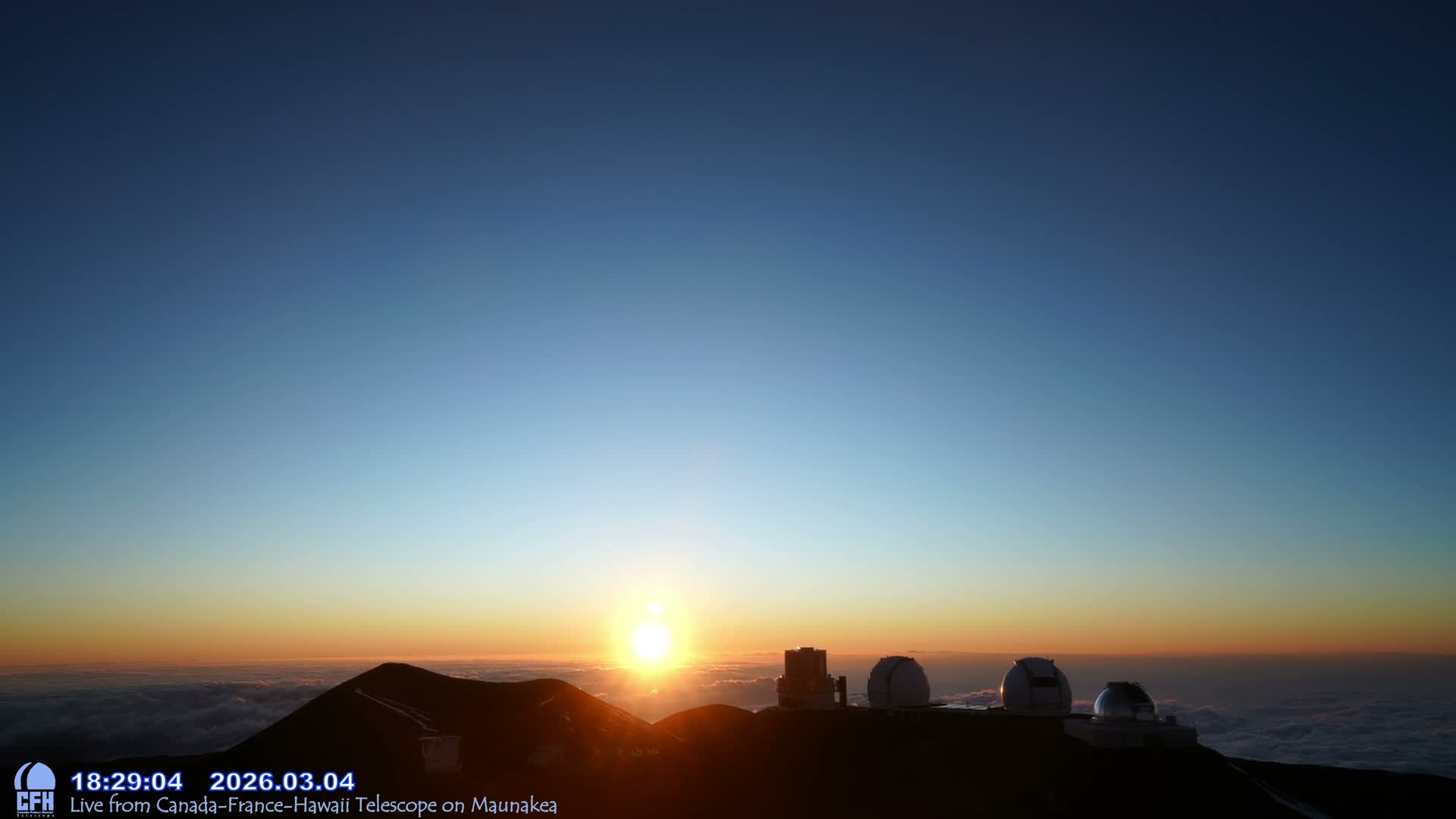 Hawaii , Mauna Kea Volcano & Observatories Center  towards West Live Cam - Mauna Kea Access Road, Hilo, Big Island, Hawaii, USA
