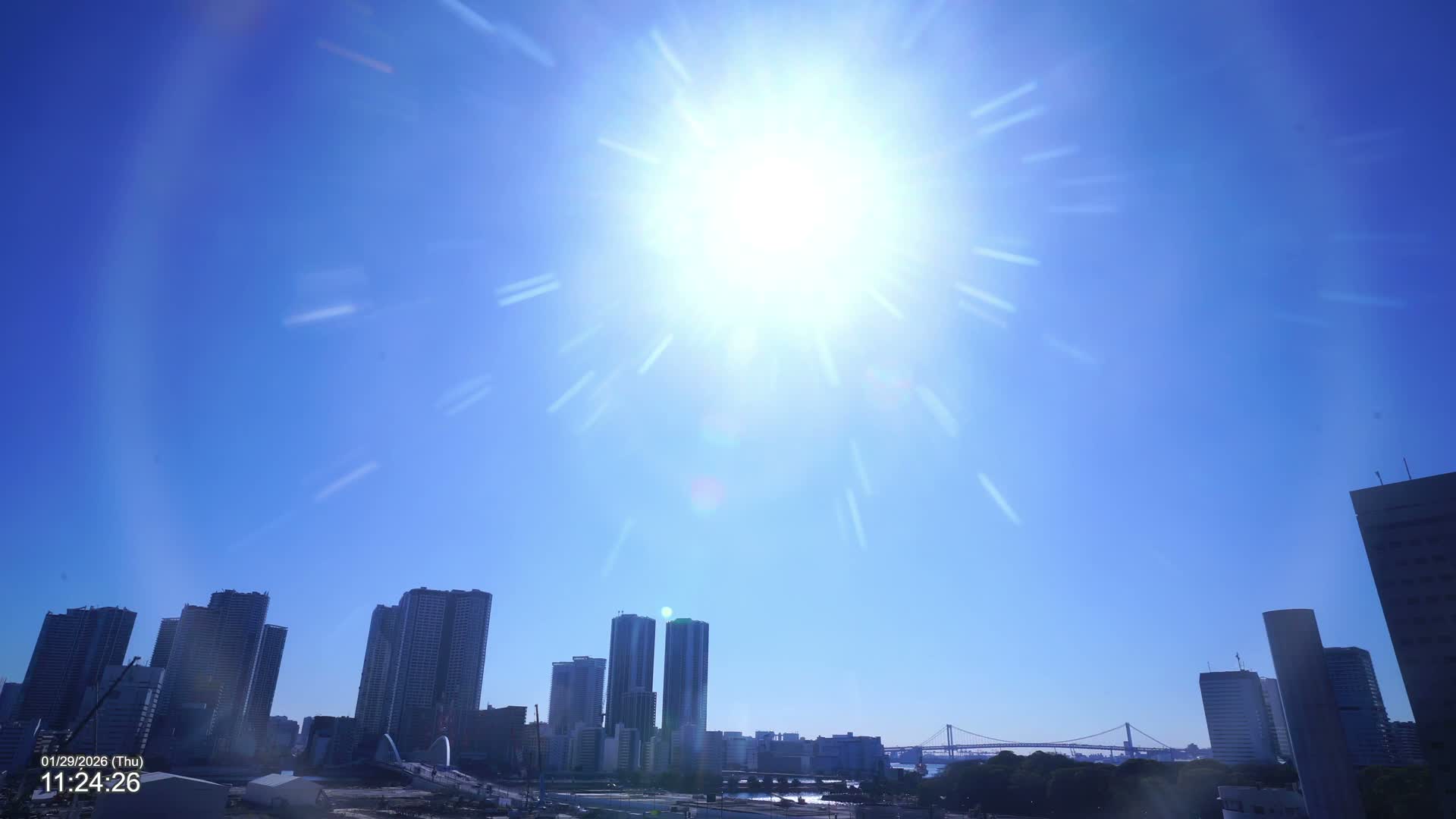 Tokyo, Kachidoki Towers View from Tsukiji ( 東京、築地からの勝どきタワーズビュー ) Live Cam - Tsukiji, Chuo Ku, Tokyo, Kantō, Honshu, Japan