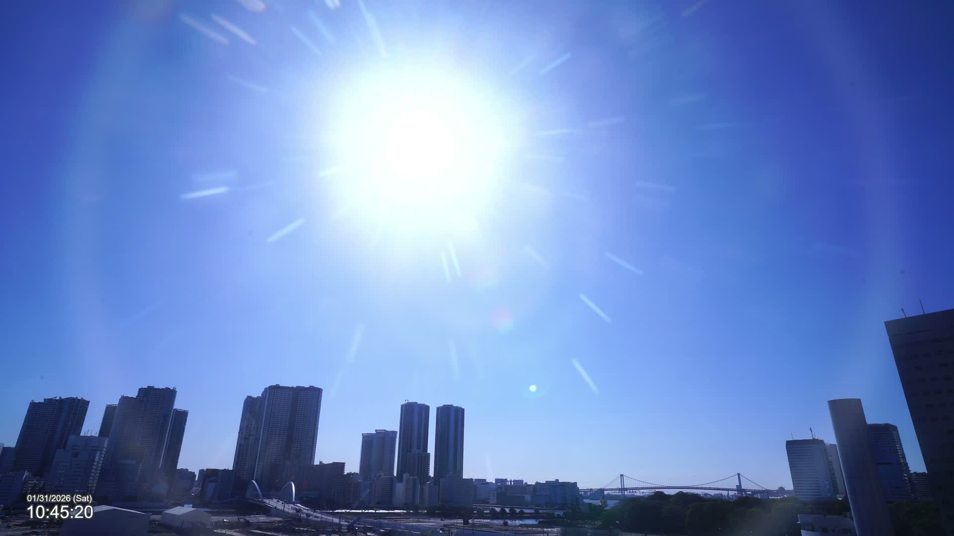 Tokyo, Kachidoki Towers View from Tsukiji ( 東京、築地からの勝どきタワーズビュー ) Live Cam - Tsukiji, Chuo Ku, Tokyo, Kantō, Honshu, Japan