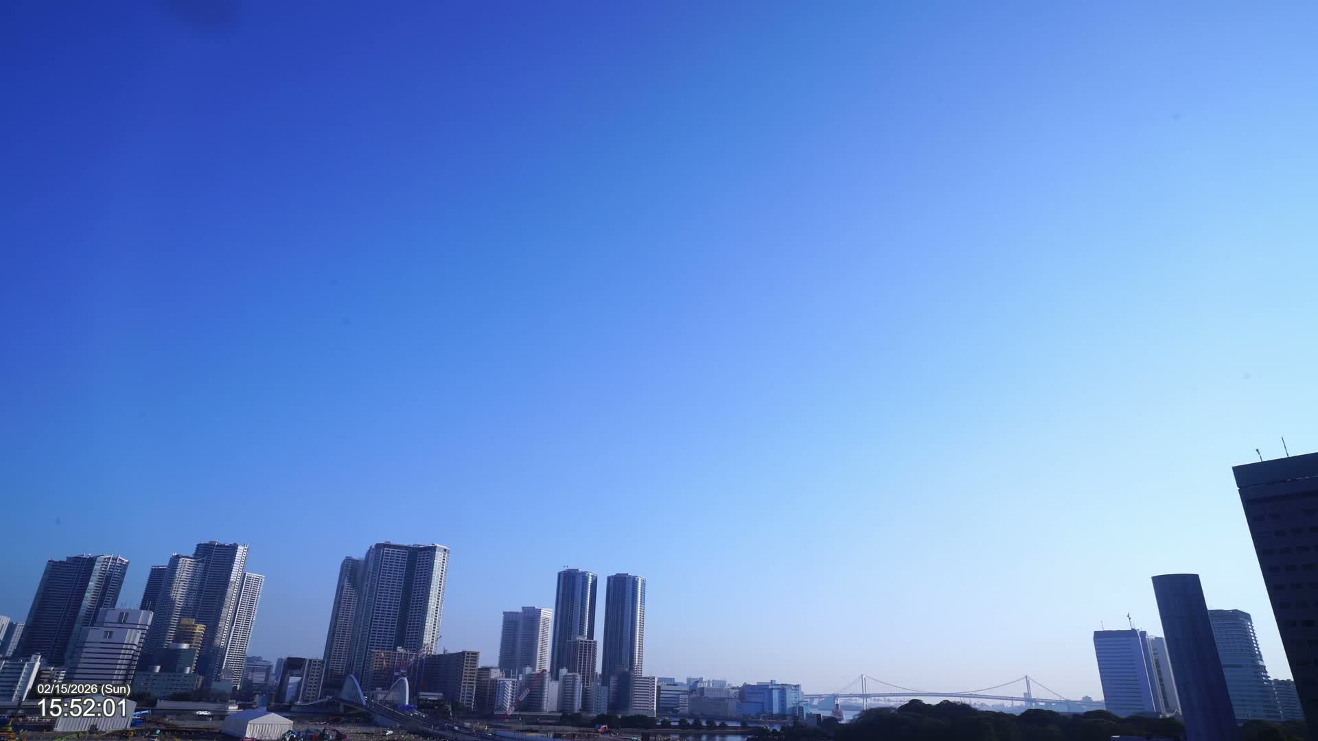 Tokyo, Kachidoki Towers View from Tsukiji ( 東京、築地からの勝どきタワーズビュー ) Live Cam - Tsukiji, Chuo Ku, Tokyo, Kantō, Honshu, Japan