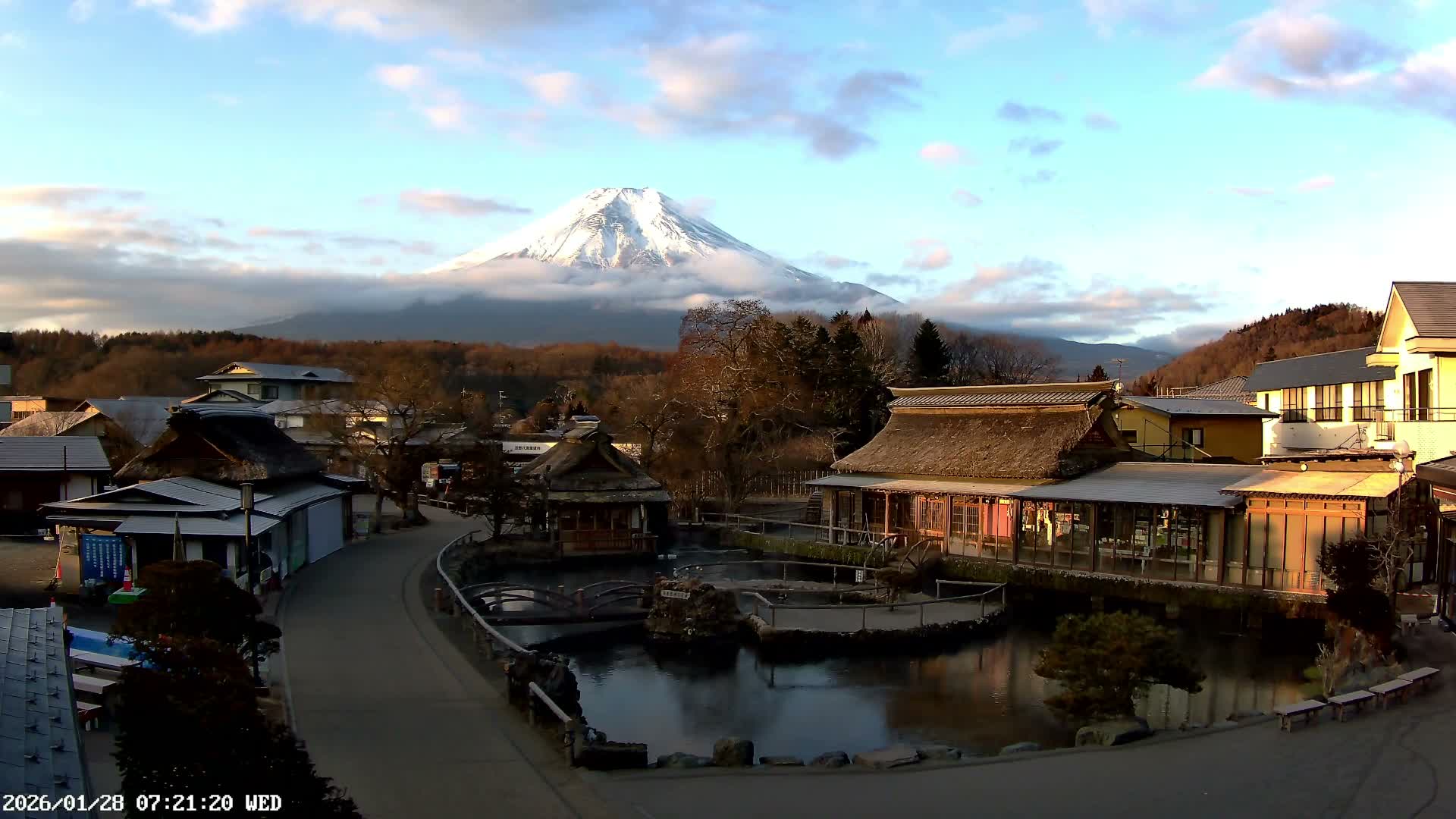 Oshino , Shibokusa Village, Oshino Hakkai & Mount Fuji View ( 忍野、志木草村、忍野八海、富士山の眺め) Live Cam - Shibokusa, Oshino, Minamitsuru, Yamanashi, Tokai, Chubu, Japan