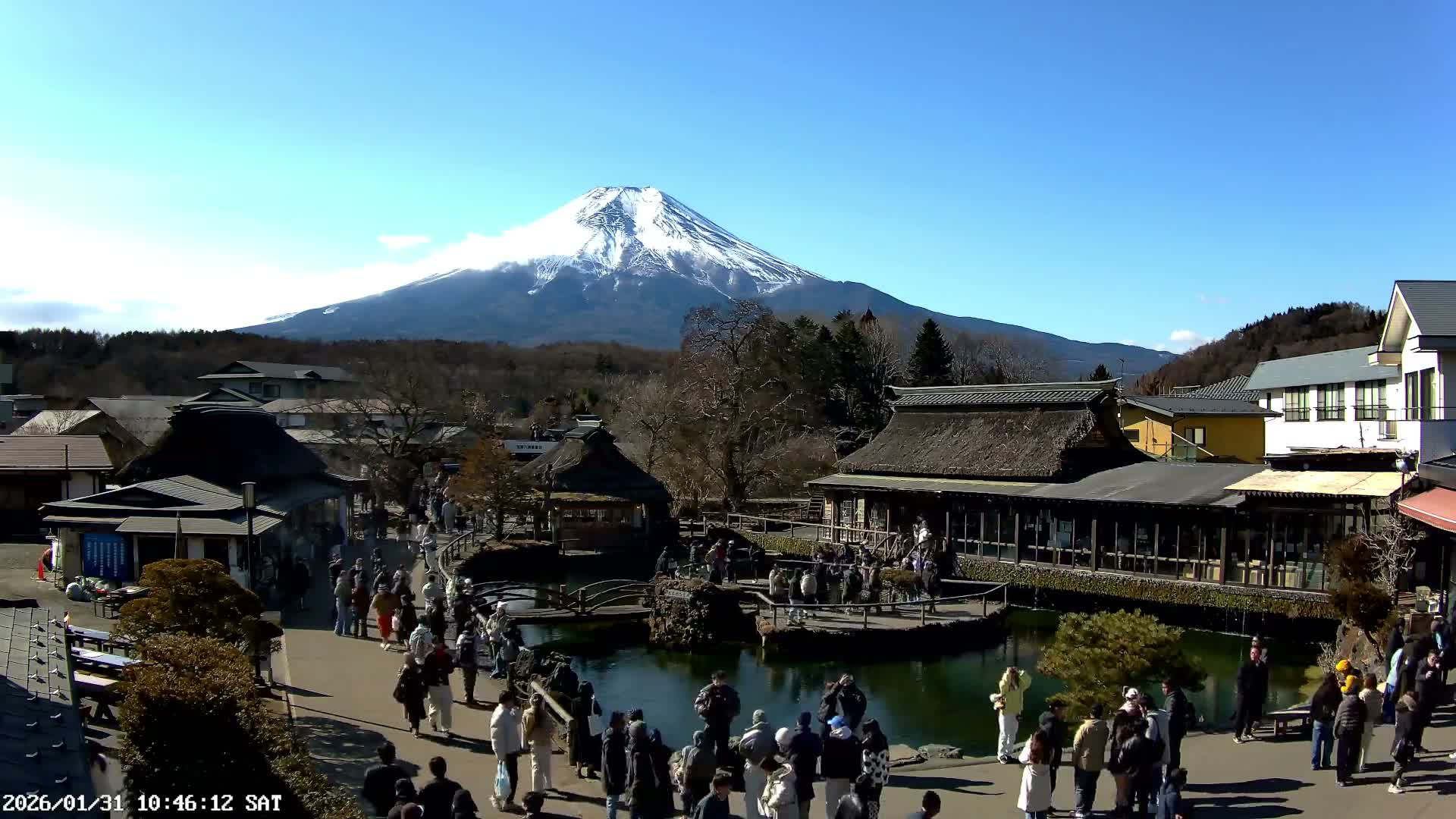 Oshino , Shibokusa Village, Oshino Hakkai & Mount Fuji View ( 忍野、志木草村、忍野八海、富士山の眺め) Live Cam - Shibokusa, Oshino, Minamitsuru, Yamanashi, Tokai, Chubu, Japan