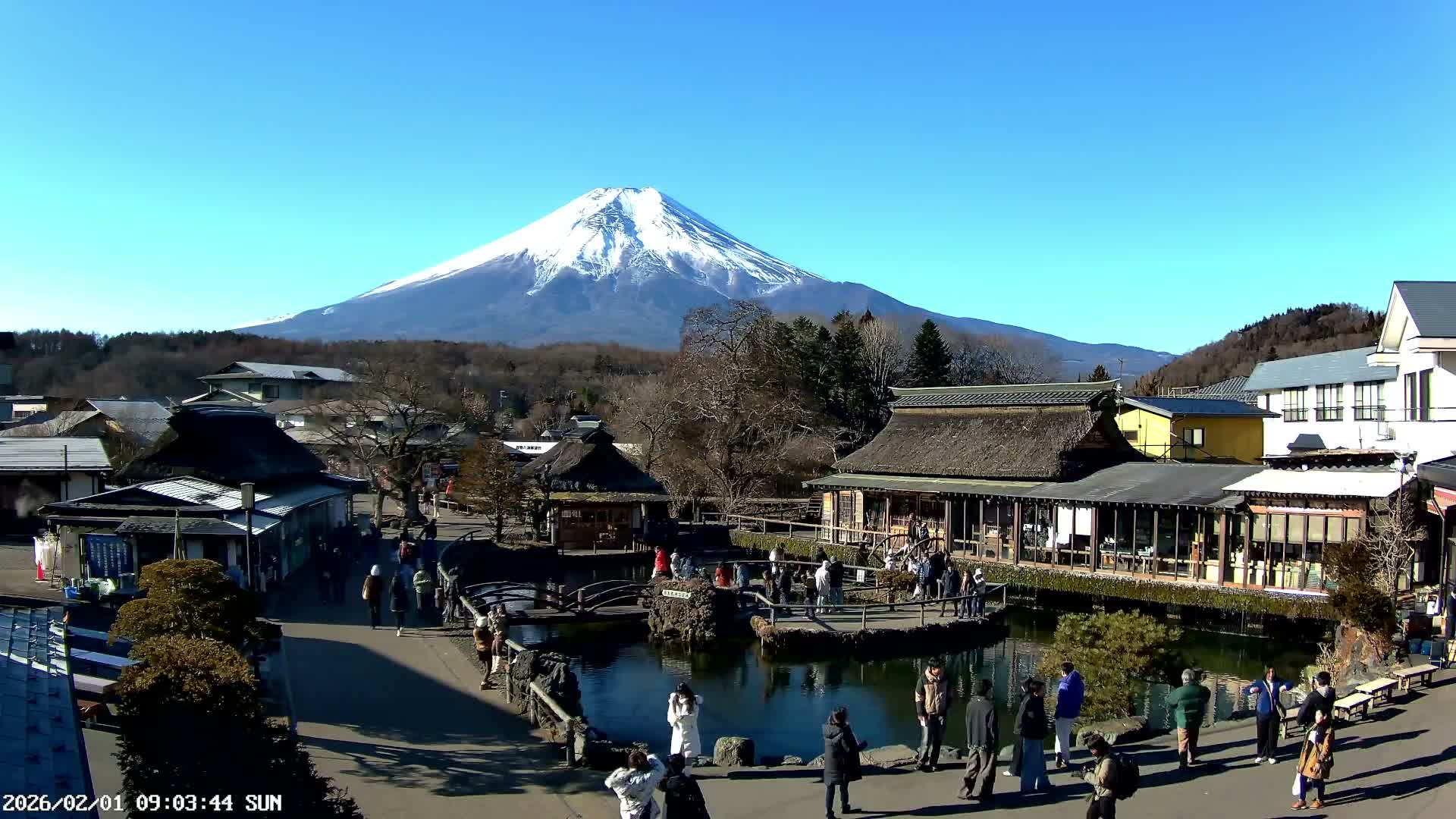 Oshino , Shibokusa Village, Oshino Hakkai & Mount Fuji View ( 忍野、志木草村、忍野八海、富士山の眺め) Live Cam - Shibokusa, Oshino, Minamitsuru, Yamanashi, Tokai, Chubu, Japan