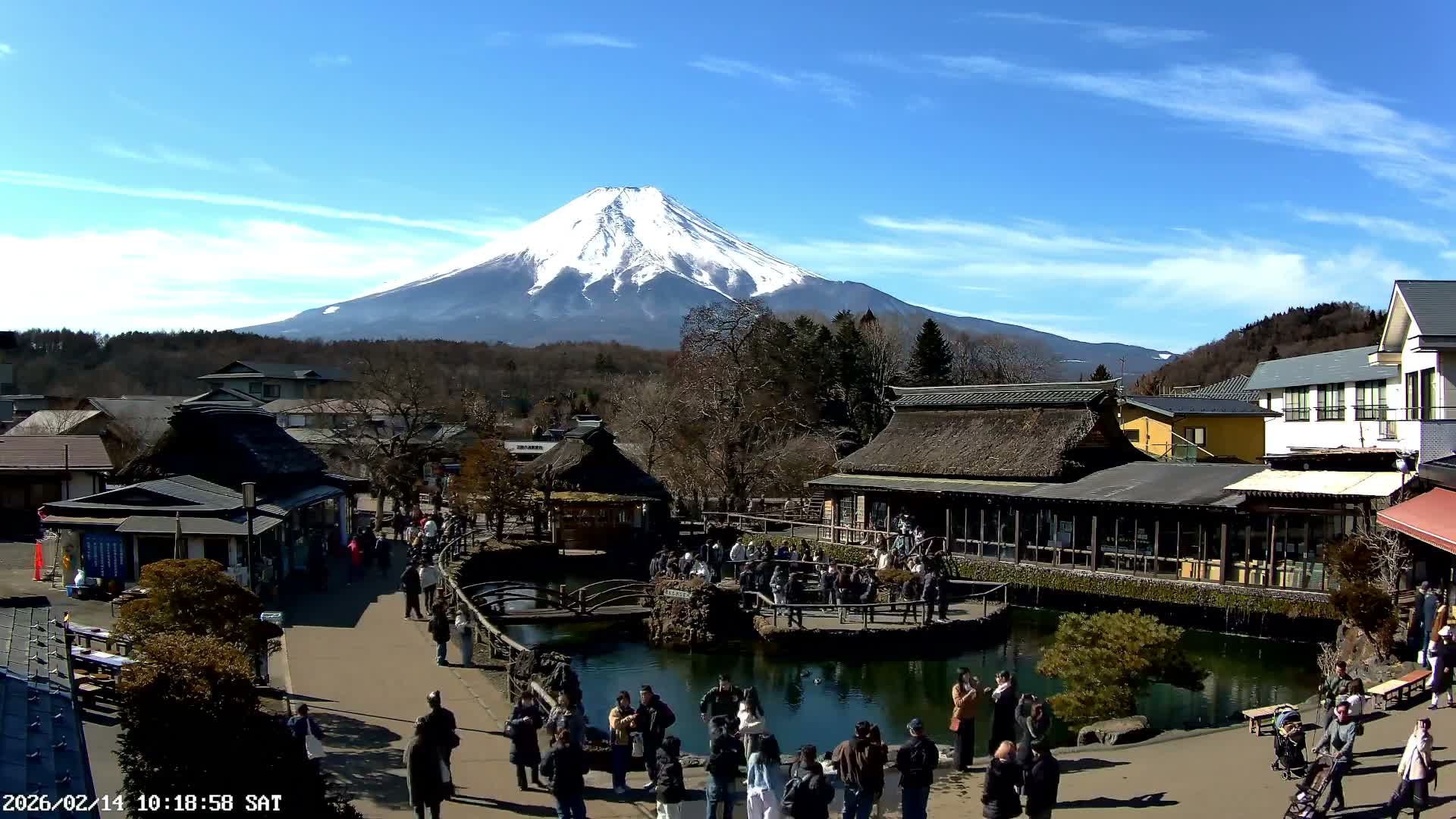 Oshino , Shibokusa Village, Oshino Hakkai & Mount Fuji View ( 忍野、志木草村、忍野八海、富士山の眺め) Live Cam - Shibokusa, Oshino, Minamitsuru, Yamanashi, Tokai, Chubu, Japan