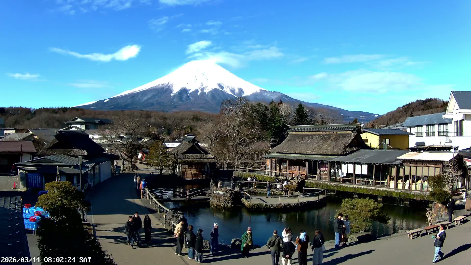 Oshino , Shibokusa Village, Oshino Hakkai & Mount Fuji View ( 忍野、志木草村、忍野八海、富士山の眺め) Live Cam - Shibokusa, Oshino, Minamitsuru, Yamanashi, Tokai, Chubu, Japan
