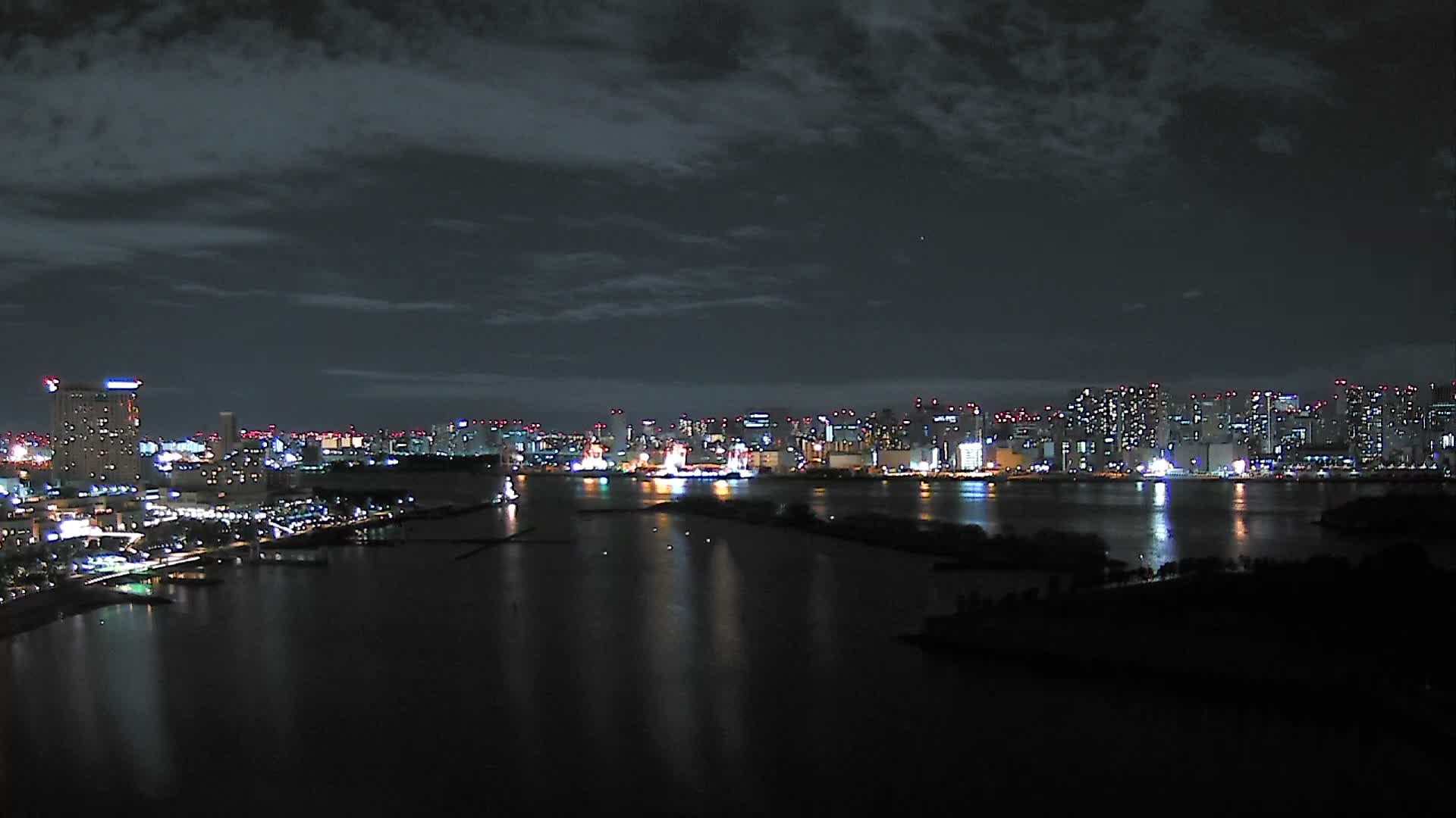 Tokyo, Odaiba Island /Tokyo Bay & Shinagawa View ( 東京、お台場アイランド／東京湾＆品川ビュー ) Live Cam - Daiba, Odaiba, Minato-ku, Tokyo, Kantō, Honshu, Japan