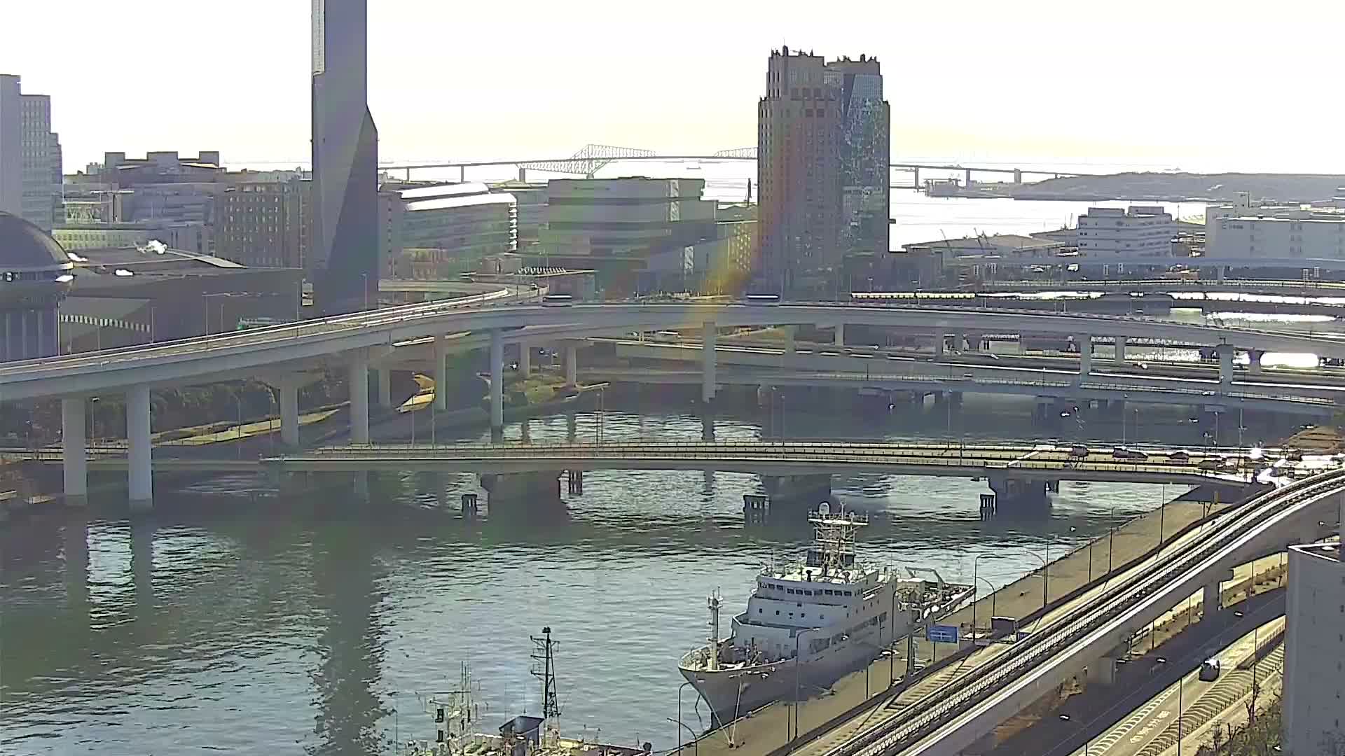 Tokyo, Ariake Island /Tokyo Bay & Tokyo Gate Bridge View ( 東京・有明島・東京湾・東京ゲートブリッジ ) Live Cam - Daiba, Odaiba, Minato-ku, Tokyo, Kantō, Honshu, Japan
