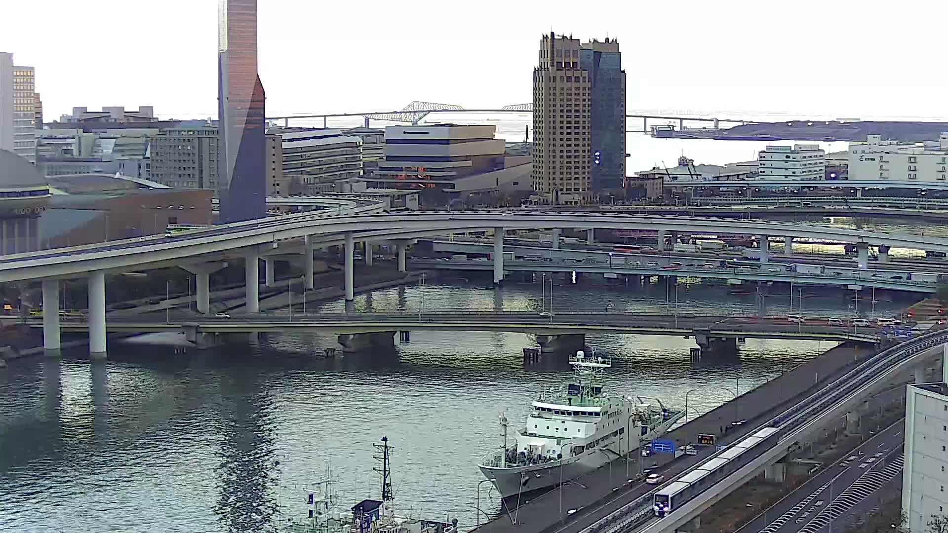 Tokyo, Ariake Island /Tokyo Bay & Tokyo Gate Bridge View ( 東京・有明島・東京湾・東京ゲートブリッジ ) Live Cam - Daiba, Odaiba, Minato-ku, Tokyo, Kantō, Honshu, Japan
