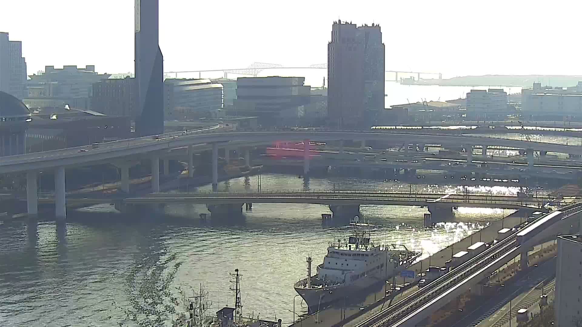 Tokyo, Ariake Island /Tokyo Bay & Tokyo Gate Bridge View ( 東京・有明島・東京湾・東京ゲートブリッジ ) Live Cam - Daiba, Odaiba, Minato-ku, Tokyo, Kantō, Honshu, Japan