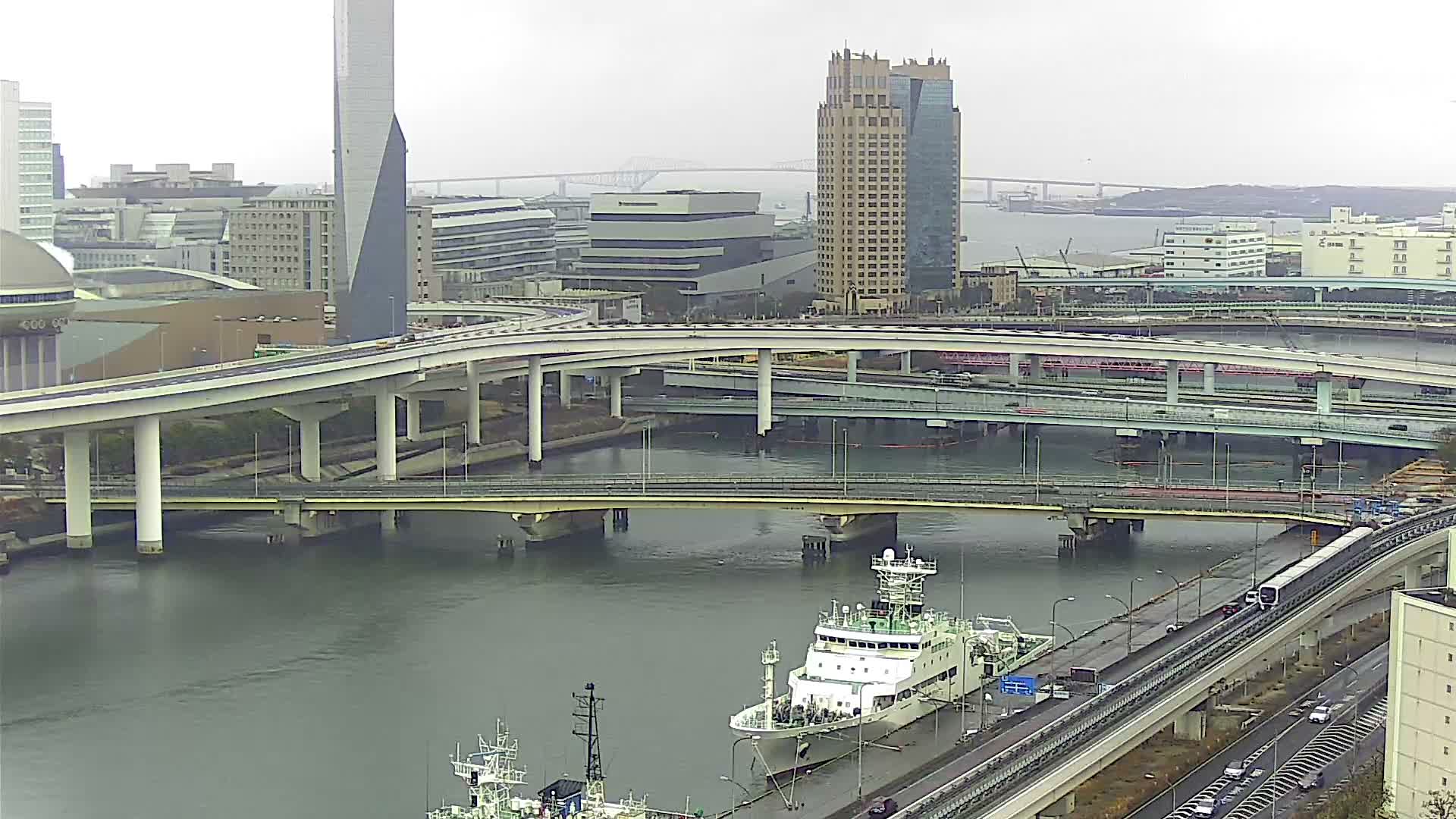 Tokyo, Ariake Island /Tokyo Bay & Tokyo Gate Bridge View ( 東京・有明島・東京湾・東京ゲートブリッジ ) Live Cam - Daiba, Odaiba, Minato-ku, Tokyo, Kantō, Honshu, Japan