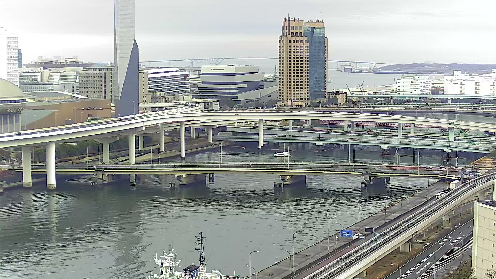Tokyo, Ariake Island /Tokyo Bay & Tokyo Gate Bridge View ( 東京・有明島・東京湾・東京ゲートブリッジ ) Live Cam - Daiba, Odaiba, Minato-ku, Tokyo, Kantō, Honshu, Japan