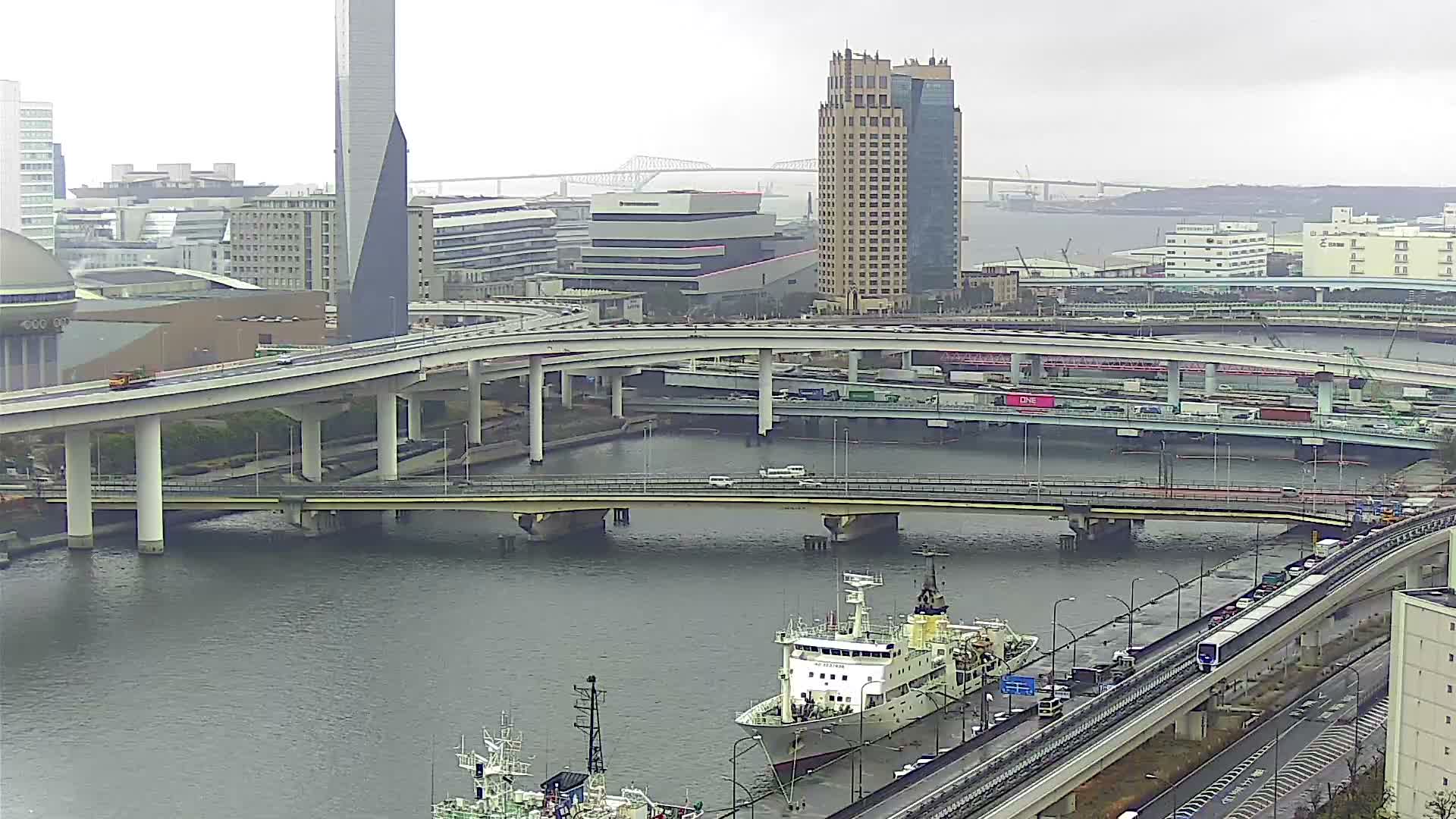 Tokyo, Ariake Island /Tokyo Bay & Tokyo Gate Bridge View ( 東京・有明島・東京湾・東京ゲートブリッジ ) Live Cam - Daiba, Odaiba, Minato-ku, Tokyo, Kantō, Honshu, Japan
