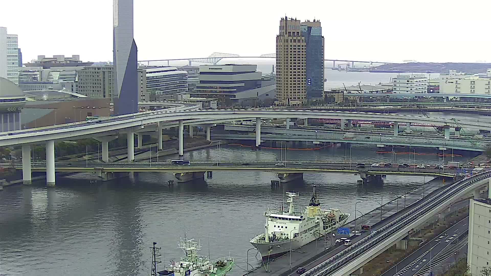 Tokyo, Ariake Island /Tokyo Bay & Tokyo Gate Bridge View ( 東京・有明島・東京湾・東京ゲートブリッジ ) Live Cam - Daiba, Odaiba, Minato-ku, Tokyo, Kantō, Honshu, Japan