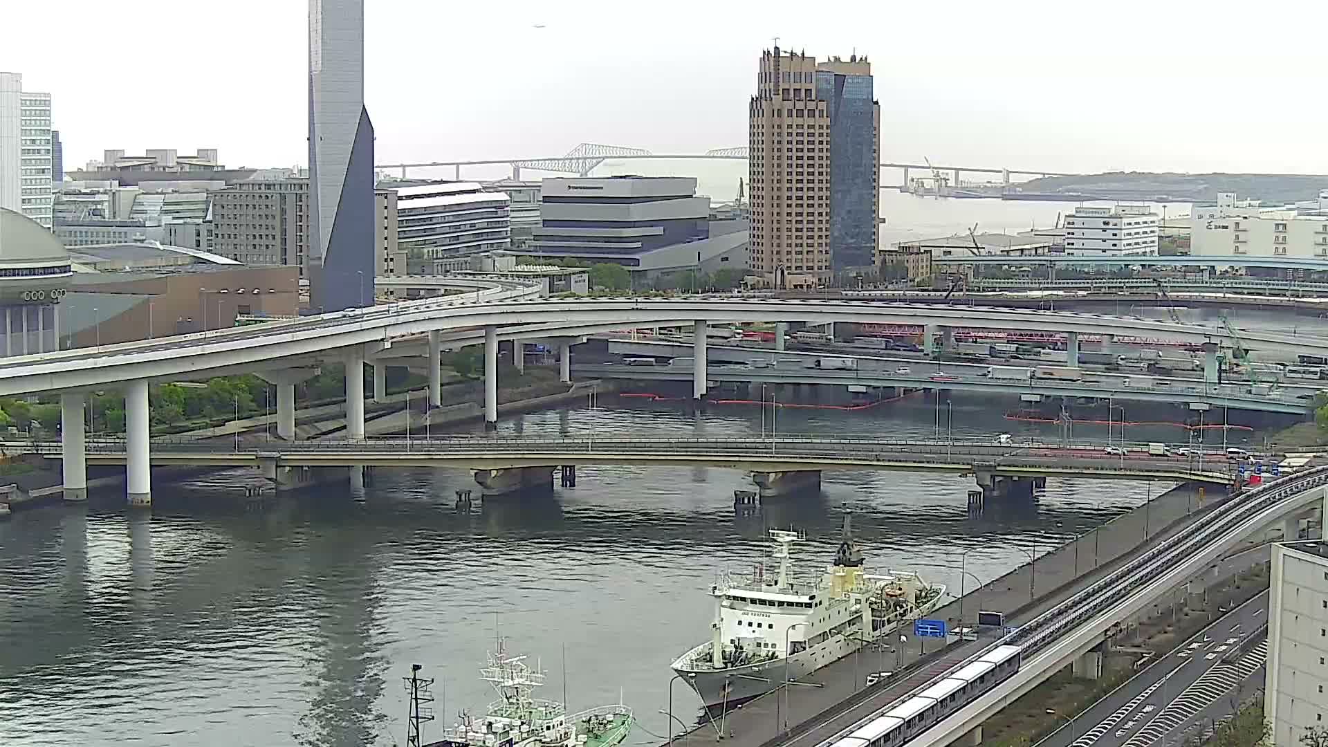 Tokyo, Ariake Island /Tokyo Bay & Tokyo Gate Bridge View ( 東京・有明島・東京湾・東京ゲートブリッジ ) Live Cam - Daiba, Odaiba, Minato-ku, Tokyo, Kantō, Honshu, Japan