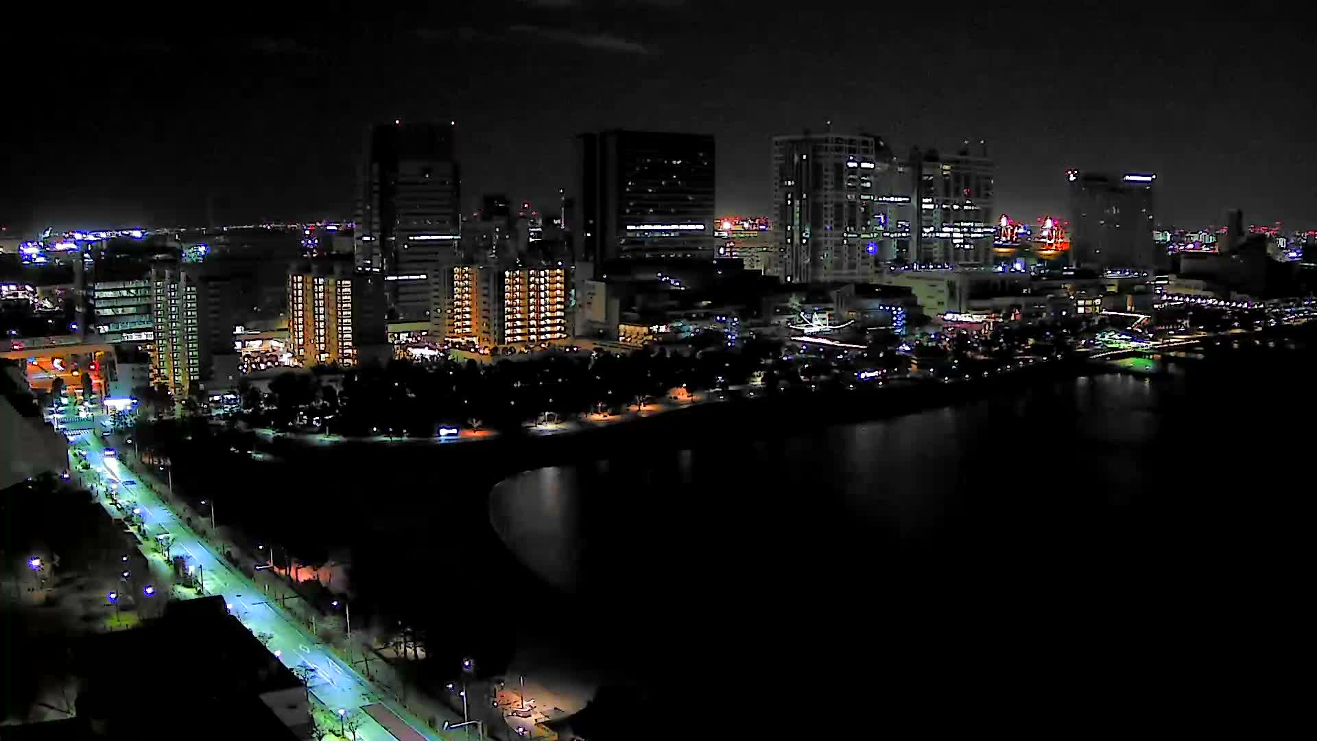 Tokyo, Odaiba Beach & Odaiba Marine Park (東京、お台場ビーチ、お台場海浜公園 ) Live Cam -1 Chome, Daiba, Odaiba, Minato-ku, Tokyo, Kantō, Honshu, Japan