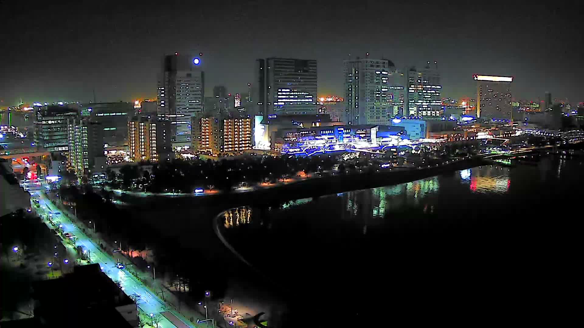 Tokyo, Odaiba Beach & Odaiba Marine Park (東京、お台場ビーチ、お台場海浜公園 ) Live Cam -1 Chome, Daiba, Odaiba, Minato-ku, Tokyo, Kantō, Honshu, Japan