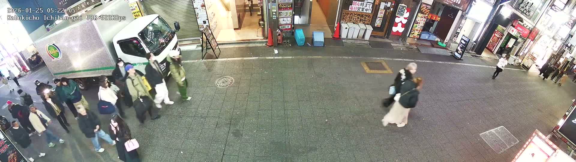 Tokyo, Shinjuku Kabukicho Ichiban-gai Street  (東京 新宿 歌舞伎町一番街通り) Live Cam - Kabukichō, Shinjuku-ku, Tokyo, Kantō, Honshu, Japan