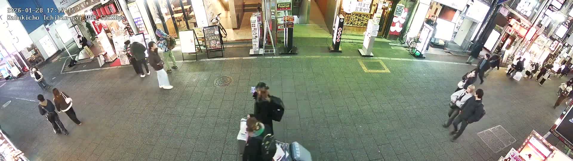 Tokyo, Shinjuku Kabukicho Ichiban-gai Street  (東京 新宿 歌舞伎町一番街通り) Live Cam - Kabukichō, Shinjuku-ku, Tokyo, Kantō, Honshu, Japan