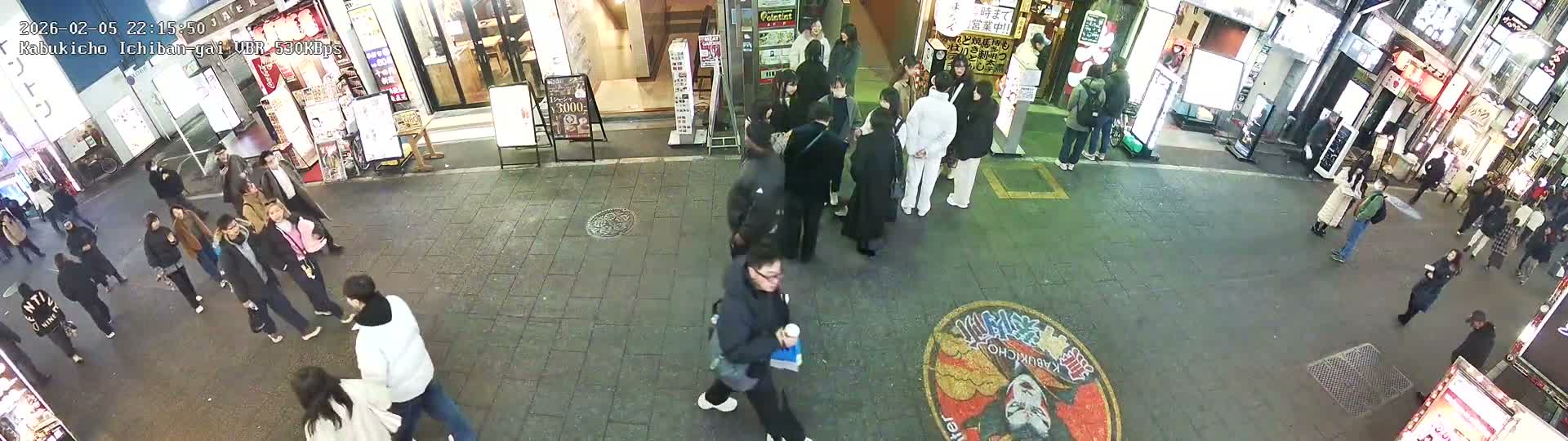 Tokyo, Shinjuku Kabukicho Ichiban-gai Street  (東京 新宿 歌舞伎町一番街通り) Live Cam - Kabukichō, Shinjuku-ku, Tokyo, Kantō, Honshu, Japan