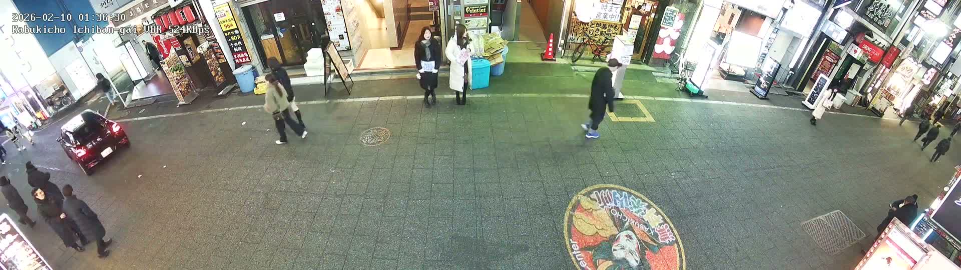 Tokyo, Shinjuku Kabukicho Ichiban-gai Street  (東京 新宿 歌舞伎町一番街通り) Live Cam - Kabukichō, Shinjuku-ku, Tokyo, Kantō, Honshu, Japan