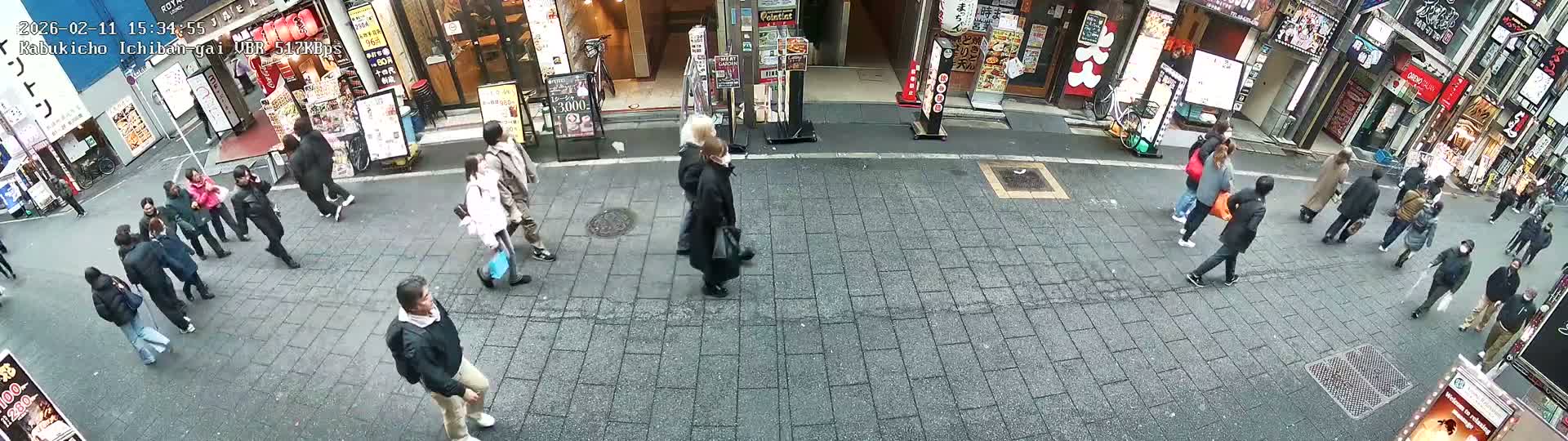 Tokyo, Shinjuku Kabukicho Ichiban-gai Street  (東京 新宿 歌舞伎町一番街通り) Live Cam - Kabukichō, Shinjuku-ku, Tokyo, Kantō, Honshu, Japan
