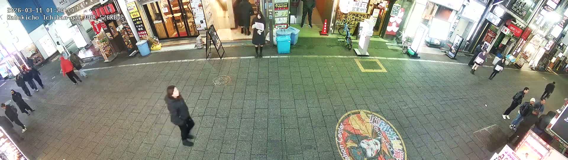 Tokyo, Shinjuku Kabukicho Ichiban-gai Street  (東京 新宿 歌舞伎町一番街通り) Live Cam - Kabukichō, Shinjuku-ku, Tokyo, Kantō, Honshu, Japan