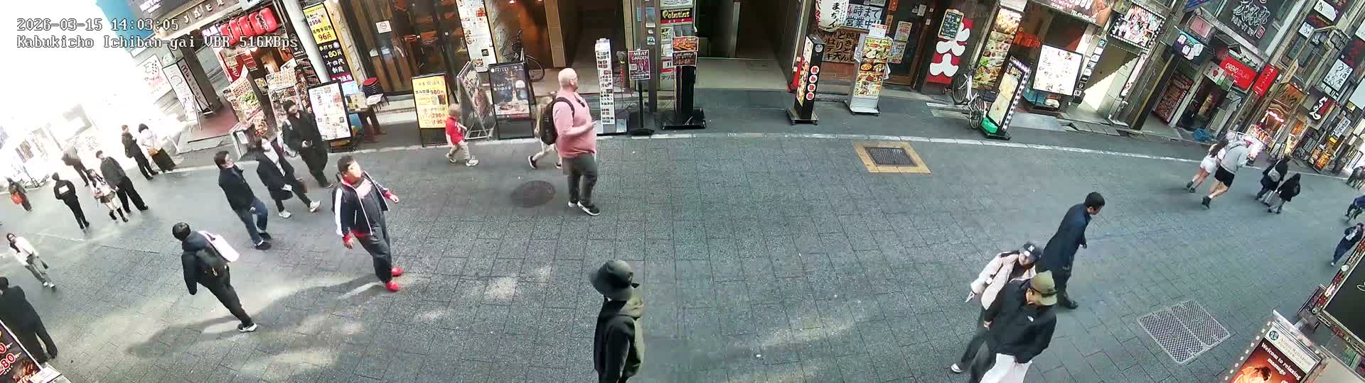 Tokyo, Shinjuku Kabukicho Ichiban-gai Street  (東京 新宿 歌舞伎町一番街通り) Live Cam - Kabukichō, Shinjuku-ku, Tokyo, Kantō, Honshu, Japan
