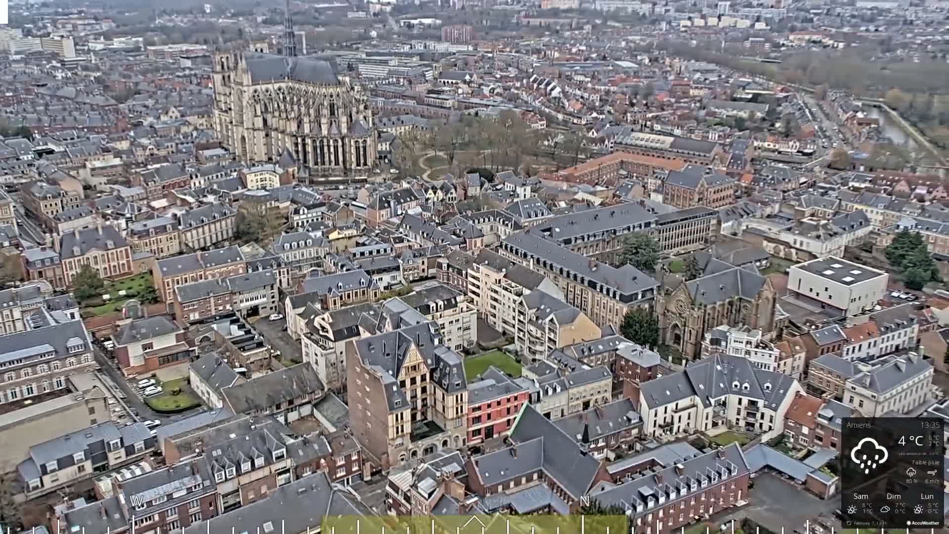 Amiens City Panaromic Skyline PTZ Live Cam - Amiens, Somme, Hauts-de-France, France