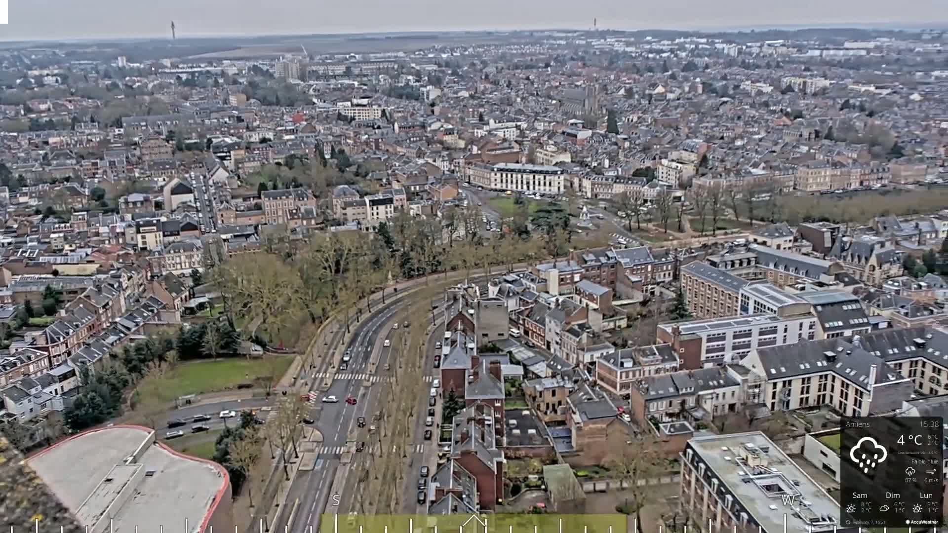 Amiens City Panaromic Skyline PTZ Live Cam - Amiens, Somme, Hauts-de-France, France
